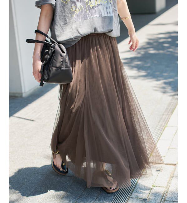 Spick and Span「《追加》チュールスカート」|スカート|