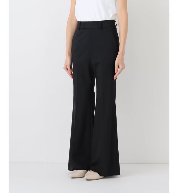 NOBLE「ハイストレッチナローフレアパンツ」|スラックス|