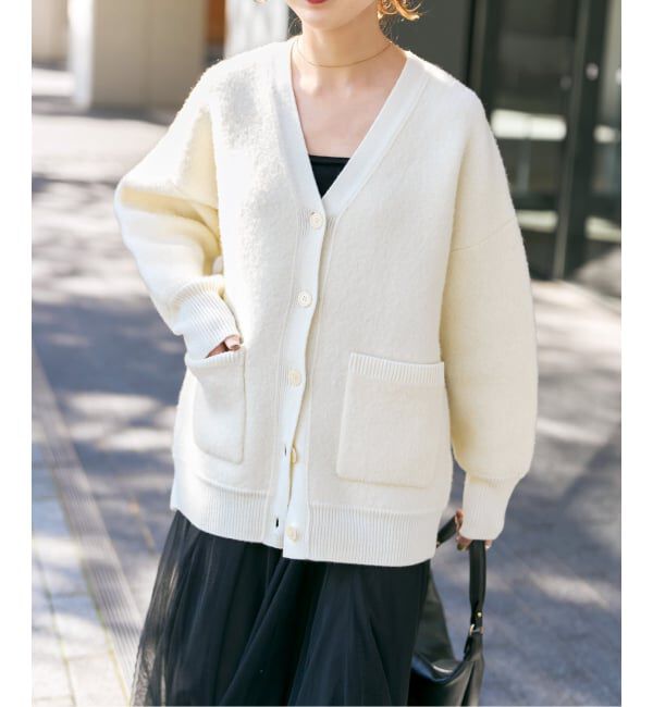 Spick and Span「《追加》ブークレダブルフェイスカーディガン」|カーディガン|