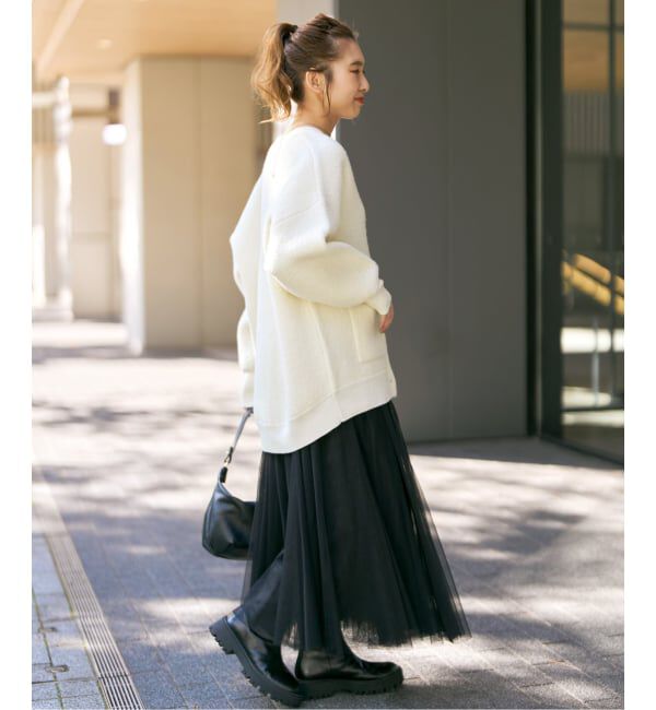 Spick and Span「《追加》ブークレダブルフェイスカーディガン」|カーディガン|