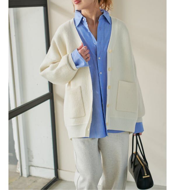 Spick and Span「《追加》ブークレダブルフェイスカーディガン」|カーディガン|