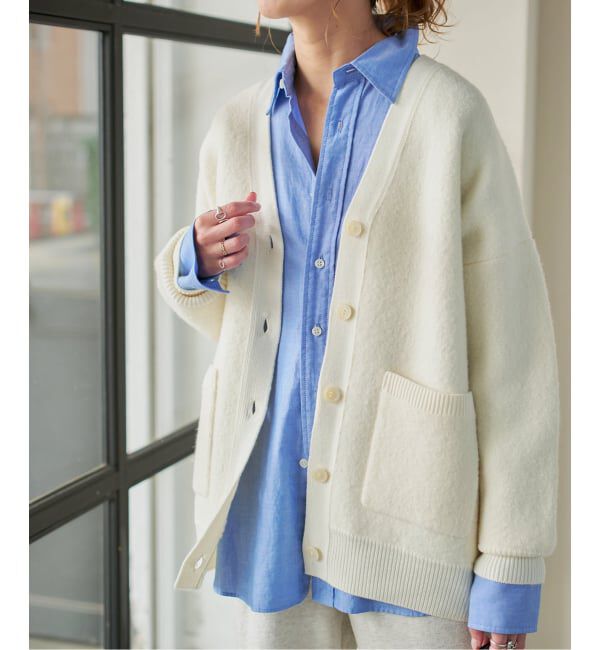 Spick and Span「《追加》ブークレダブルフェイスカーディガン」|カーディガン|