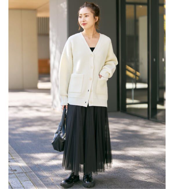 Spick and Span「《追加》ブークレダブルフェイスカーディガン」|カーディガン|