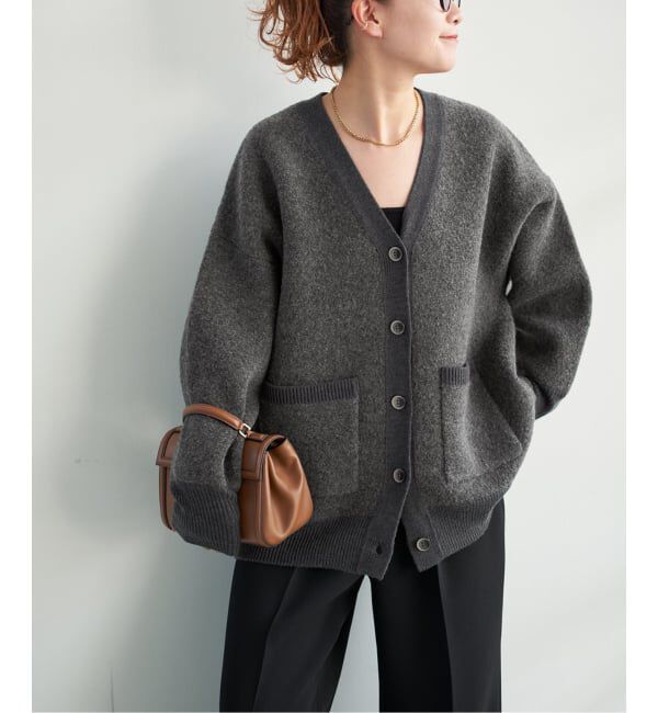 Spick and Span「《追加》ブークレダブルフェイスカーディガン」|カーディガン|