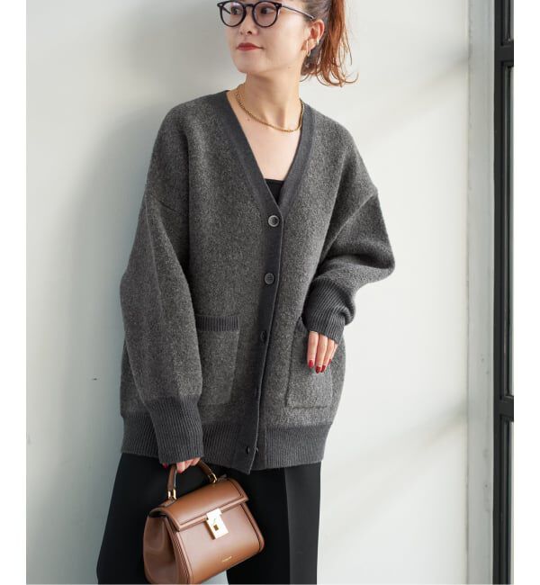 Spick and Span「《追加》ブークレダブルフェイスカーディガン」|カーディガン|