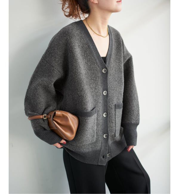 Spick and Span「《追加》ブークレダブルフェイスカーディガン」|カーディガン|