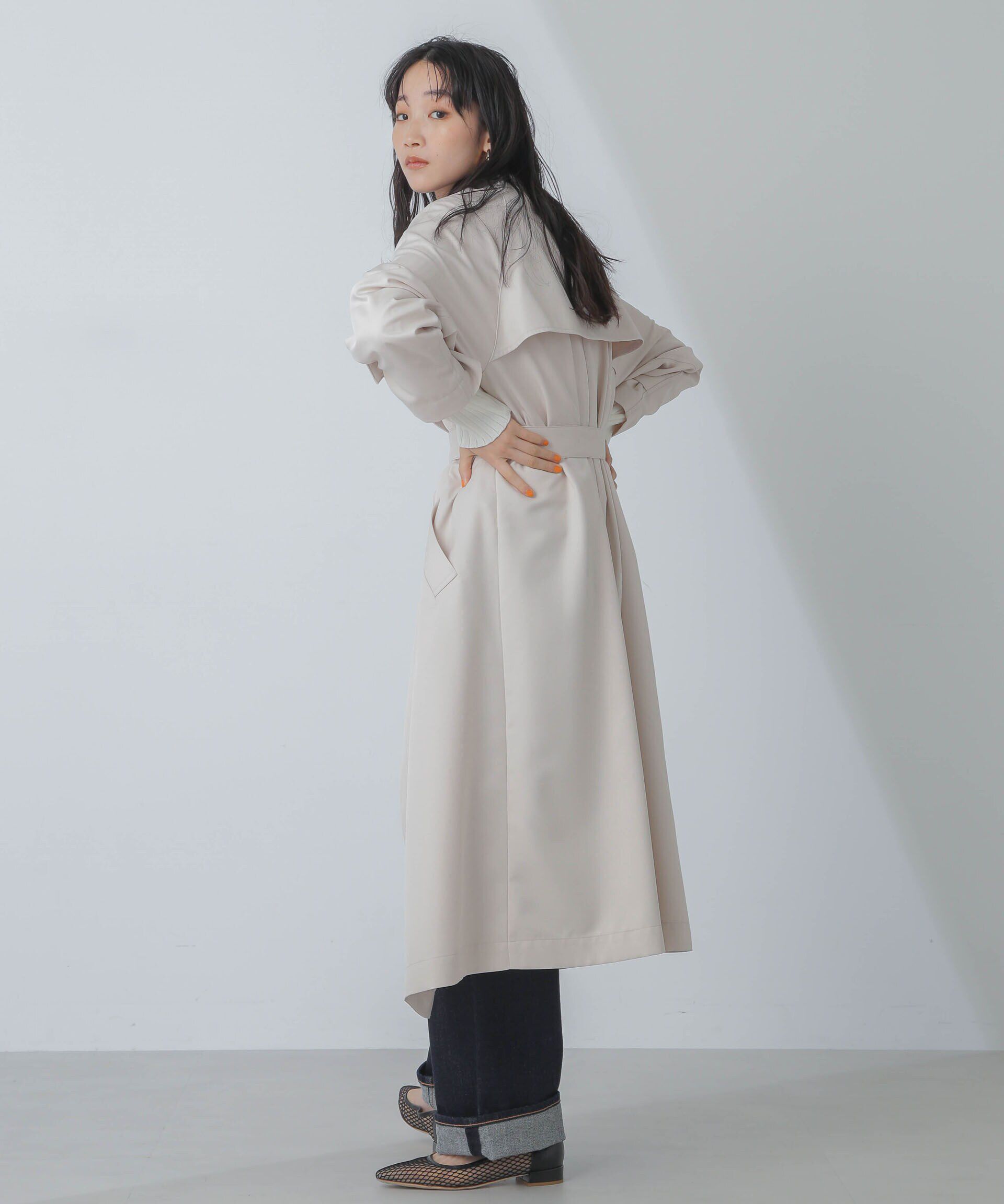 nano･universe「撥水＆花粉ガード加工ドルマンソフトトレンチコート」|トレンチコート|