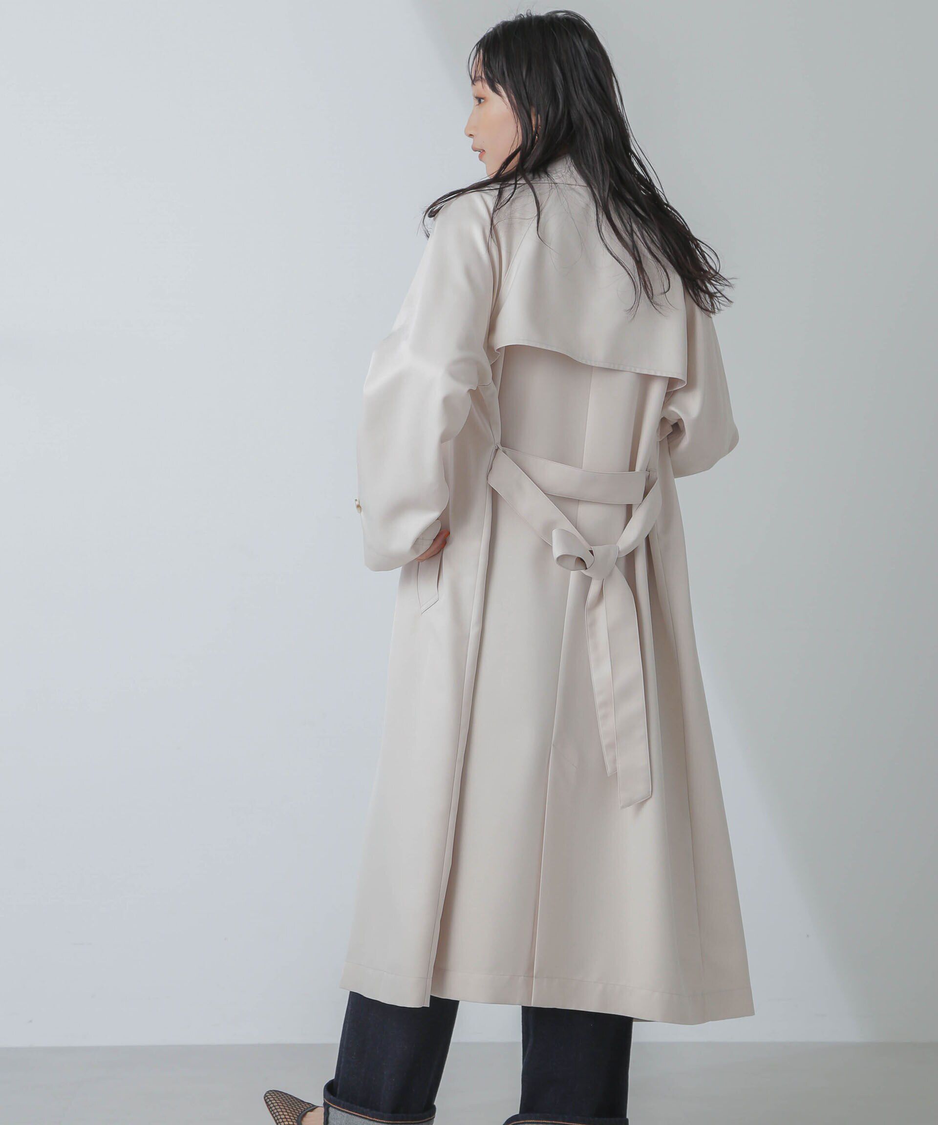nano･universe「撥水＆花粉ガード加工ドルマンソフトトレンチコート」|トレンチコート|