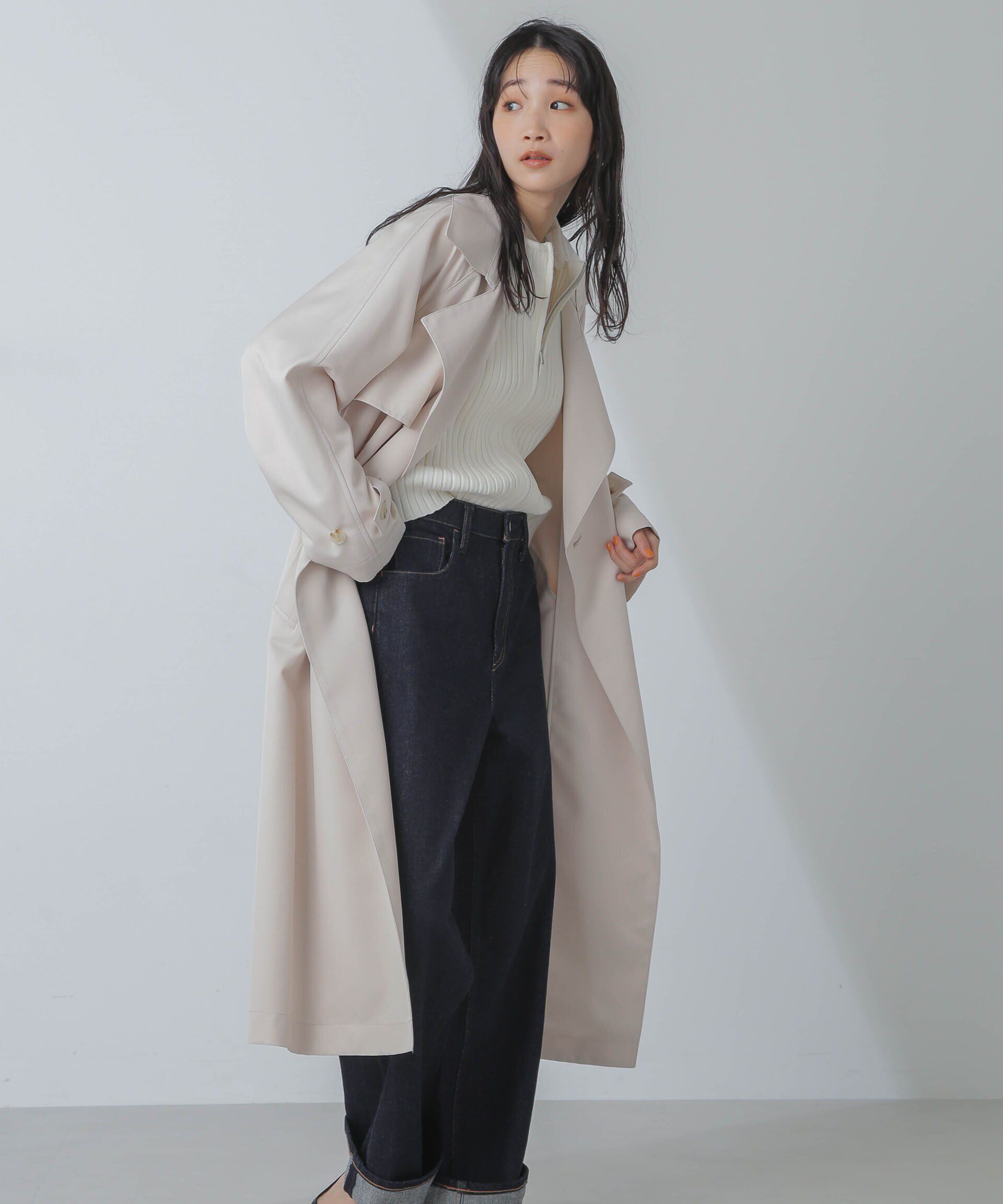 nano･universe「撥水＆花粉ガード加工ドルマンソフトトレンチコート」|トレンチコート|