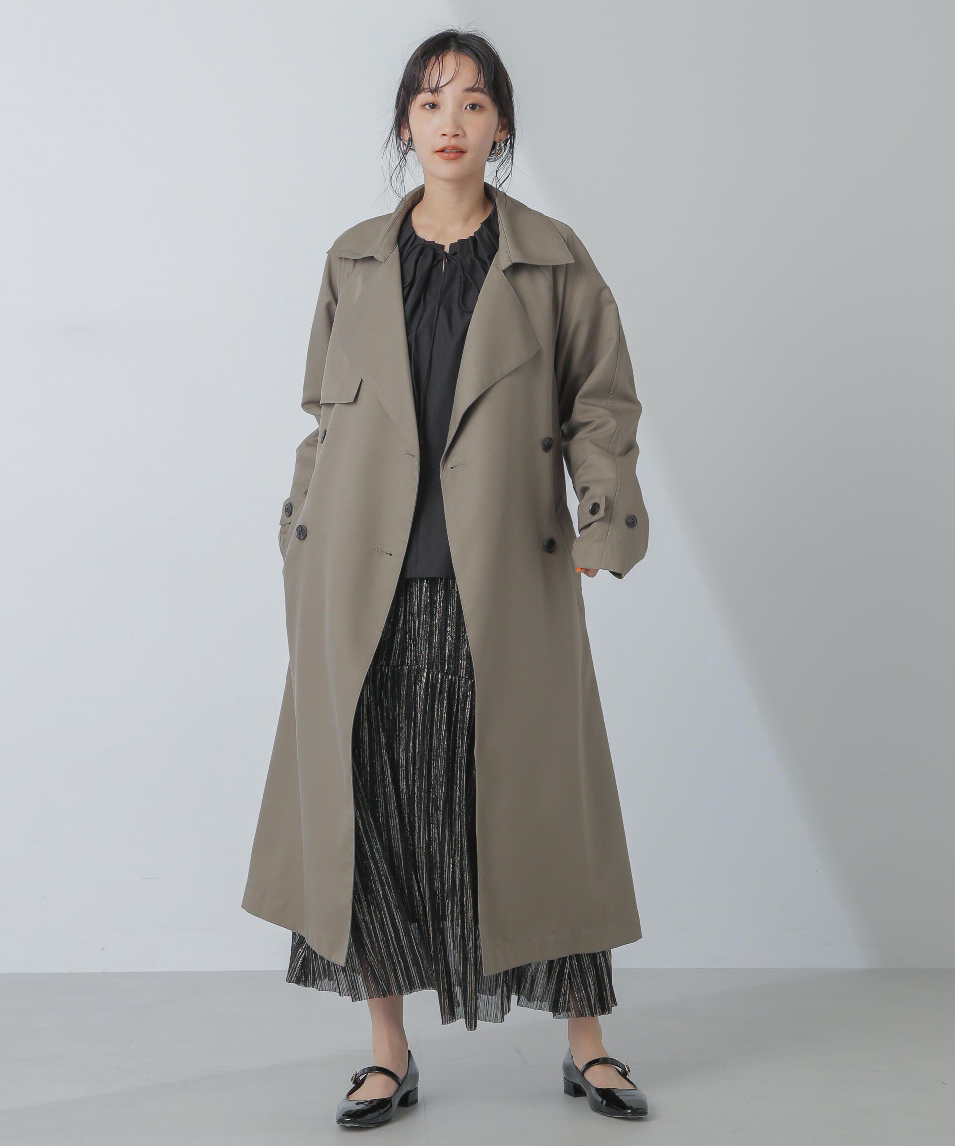 nano･universe「撥水＆花粉ガード加工ドルマンソフトトレンチコート」|トレンチコート|