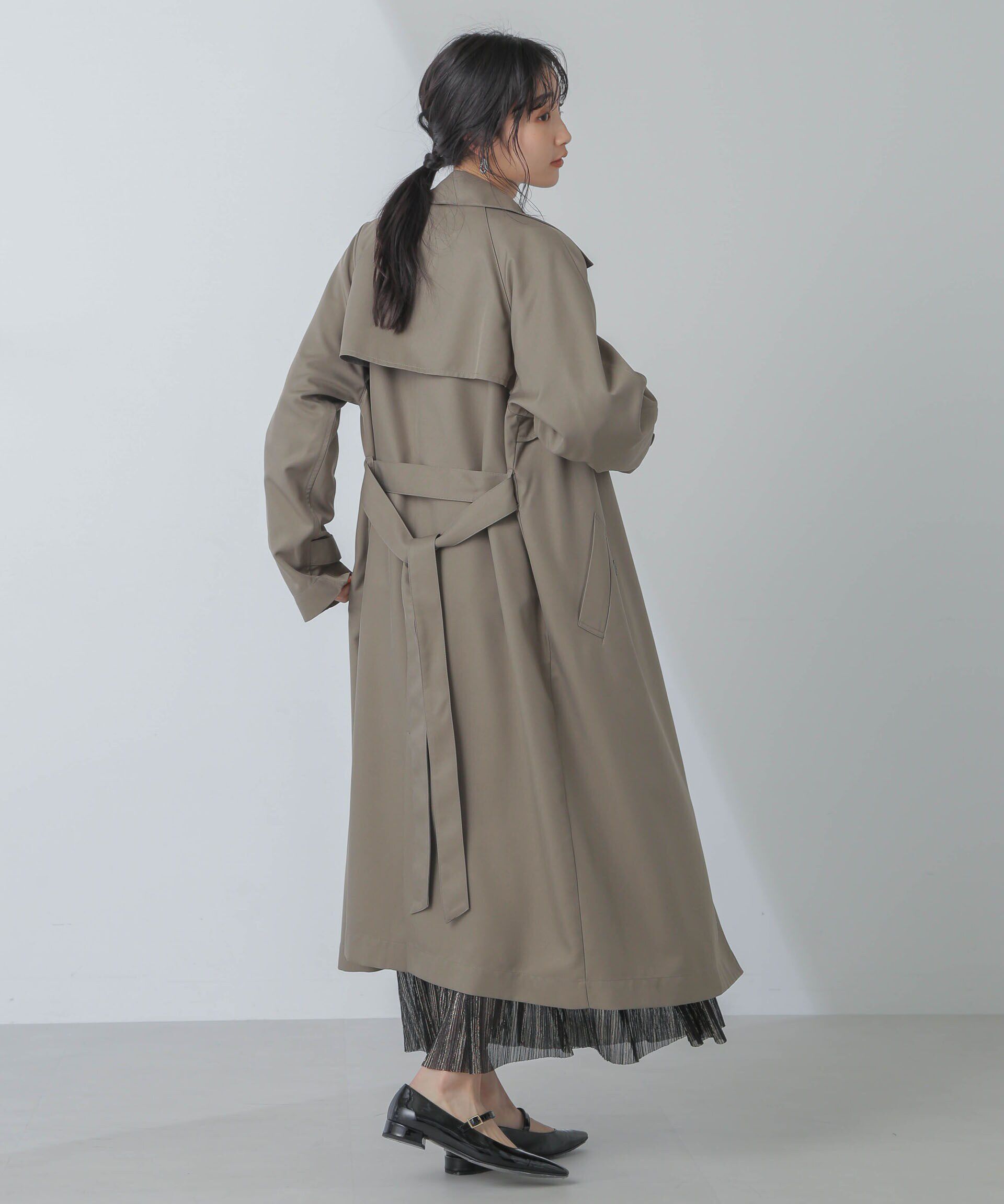 nano･universe「撥水＆花粉ガード加工ドルマンソフトトレンチコート」|トレンチコート|