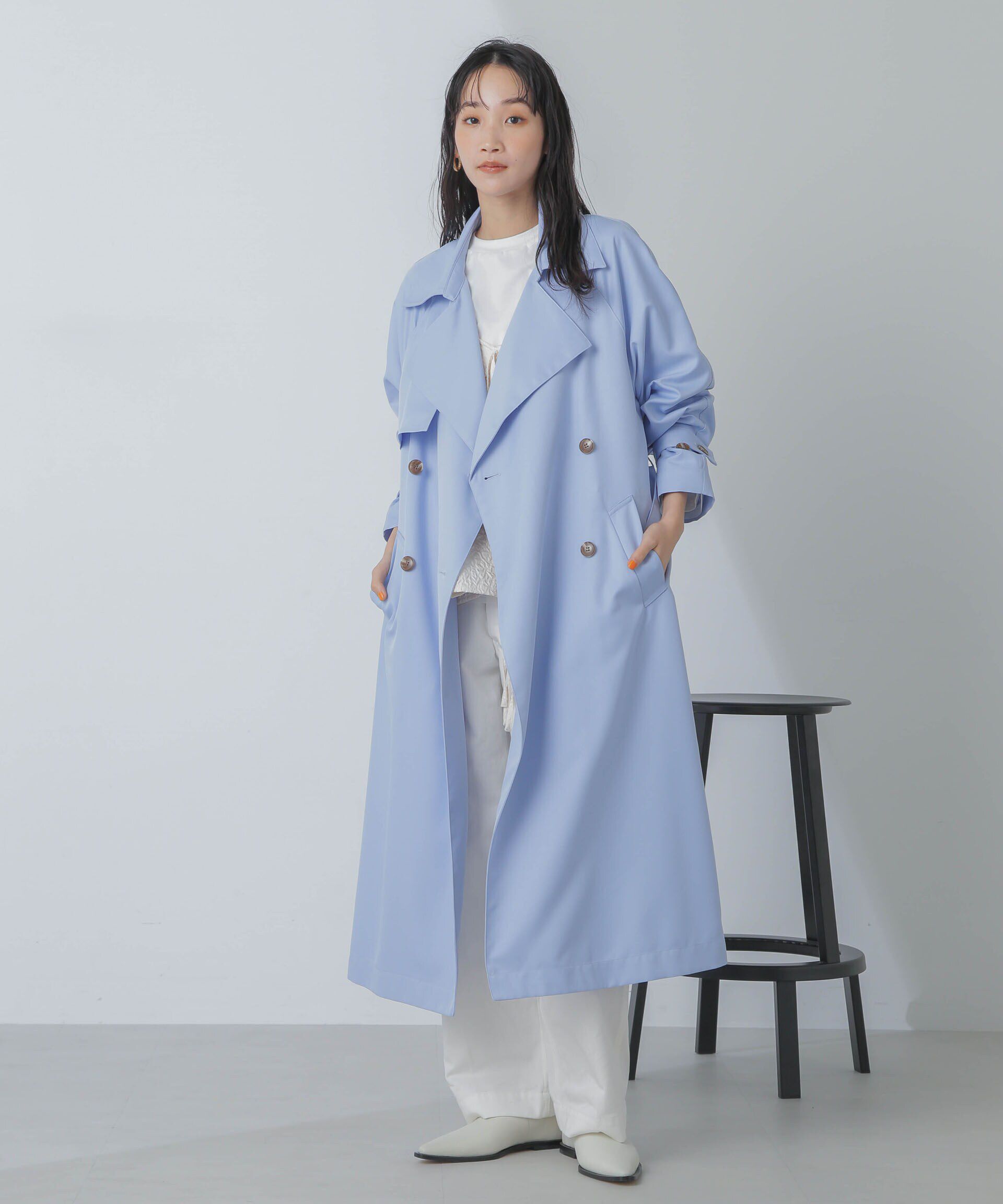 nano･universe「撥水＆花粉ガード加工ドルマンソフトトレンチコート」|トレンチコート|