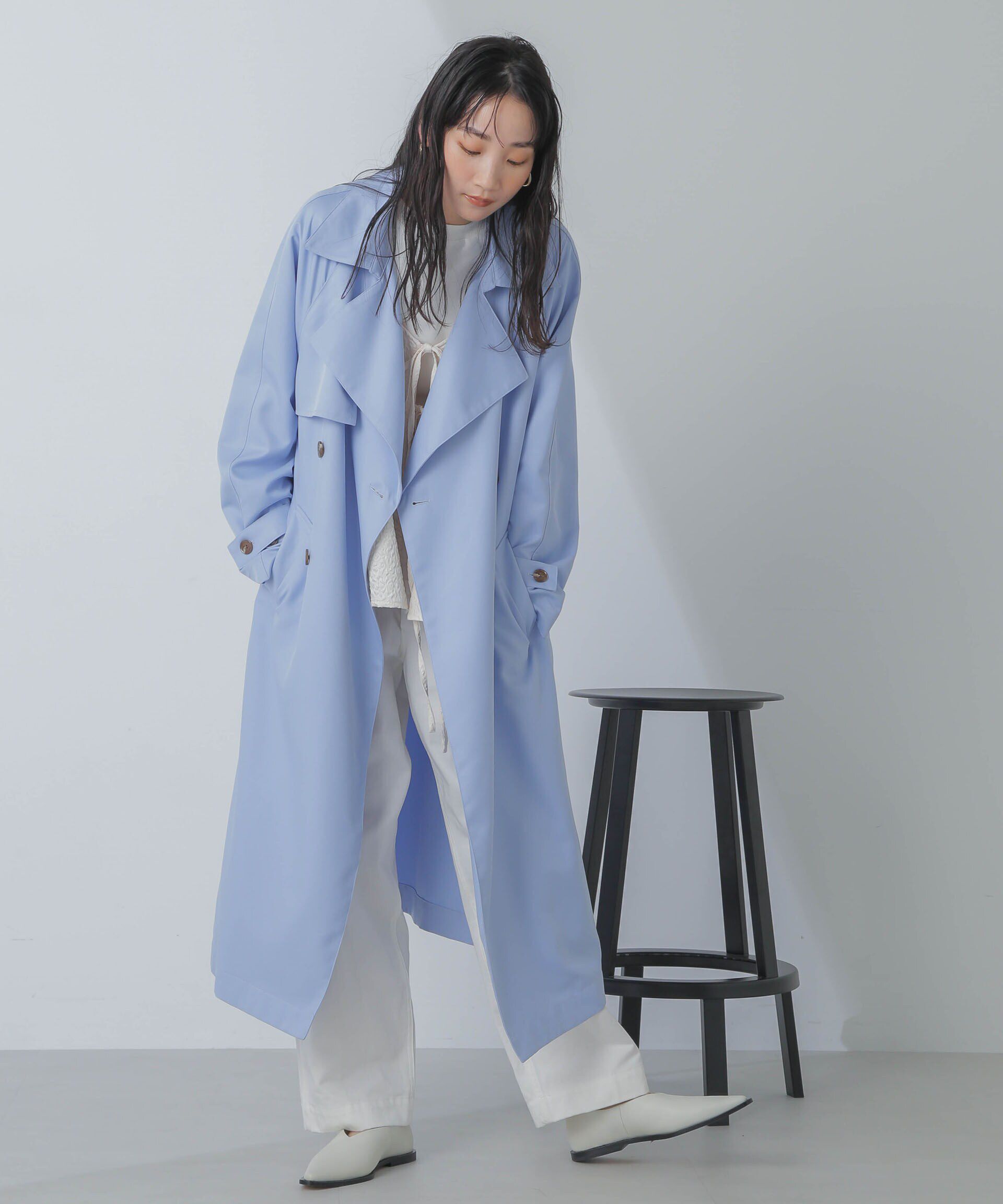 nano･universe「撥水＆花粉ガード加工ドルマンソフトトレンチコート」|トレンチコート|