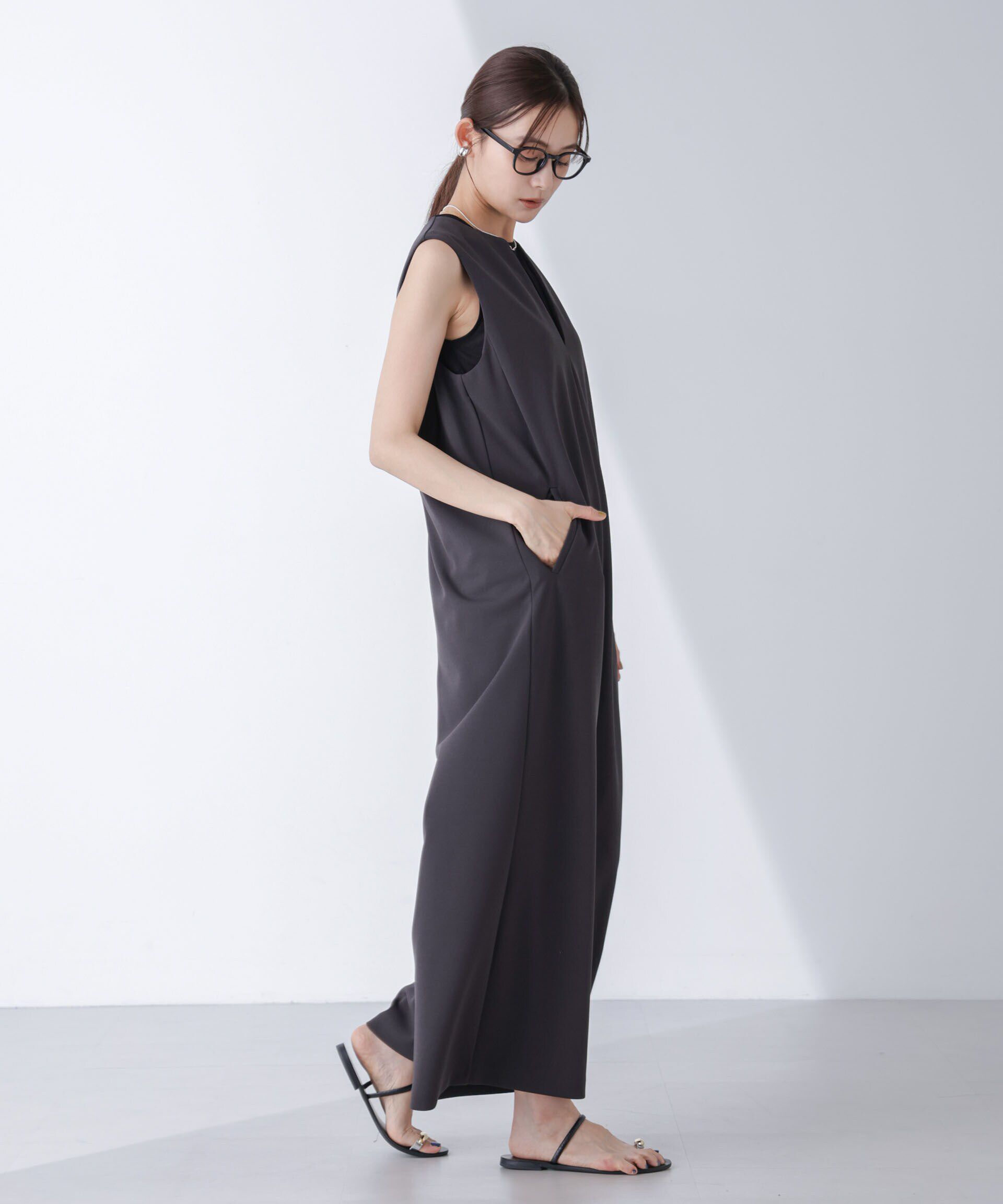 nano･universe「AtPARK＆DAILYWEAR/カットジョーゼットサロペ」|ワンピース|