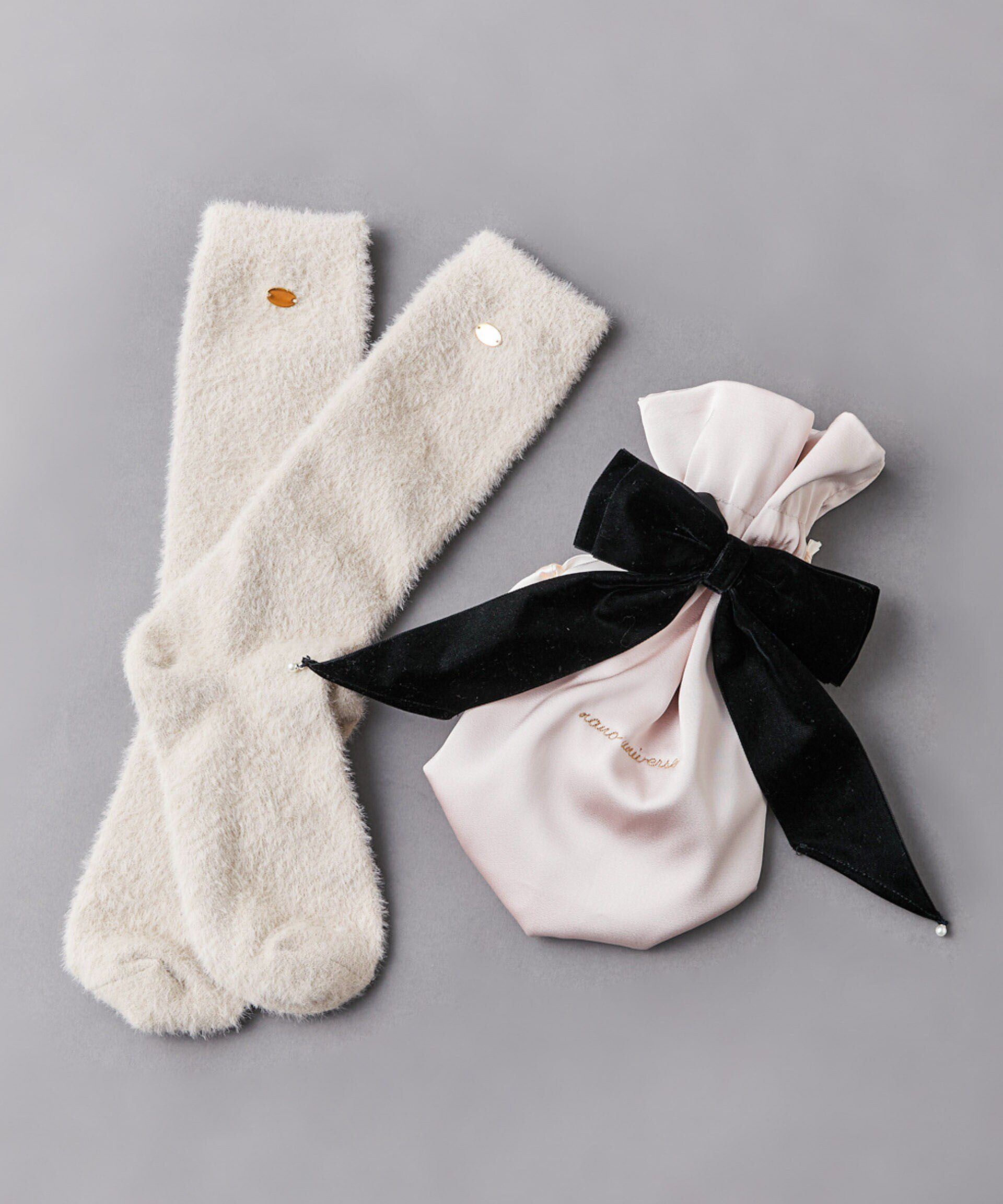 nano･universe「ポーチ&times;リボンシュシュ&times;ルームソックス」|その他|ピンク