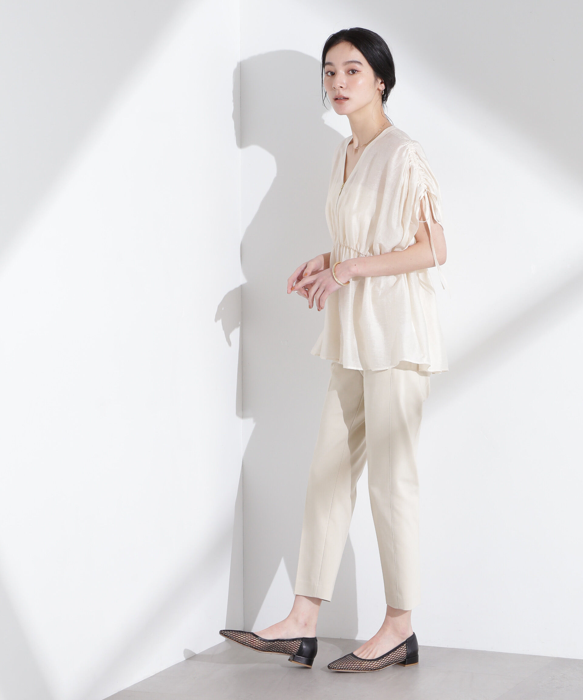 nano･universe「センタープレススリムパンツ」|チノ|