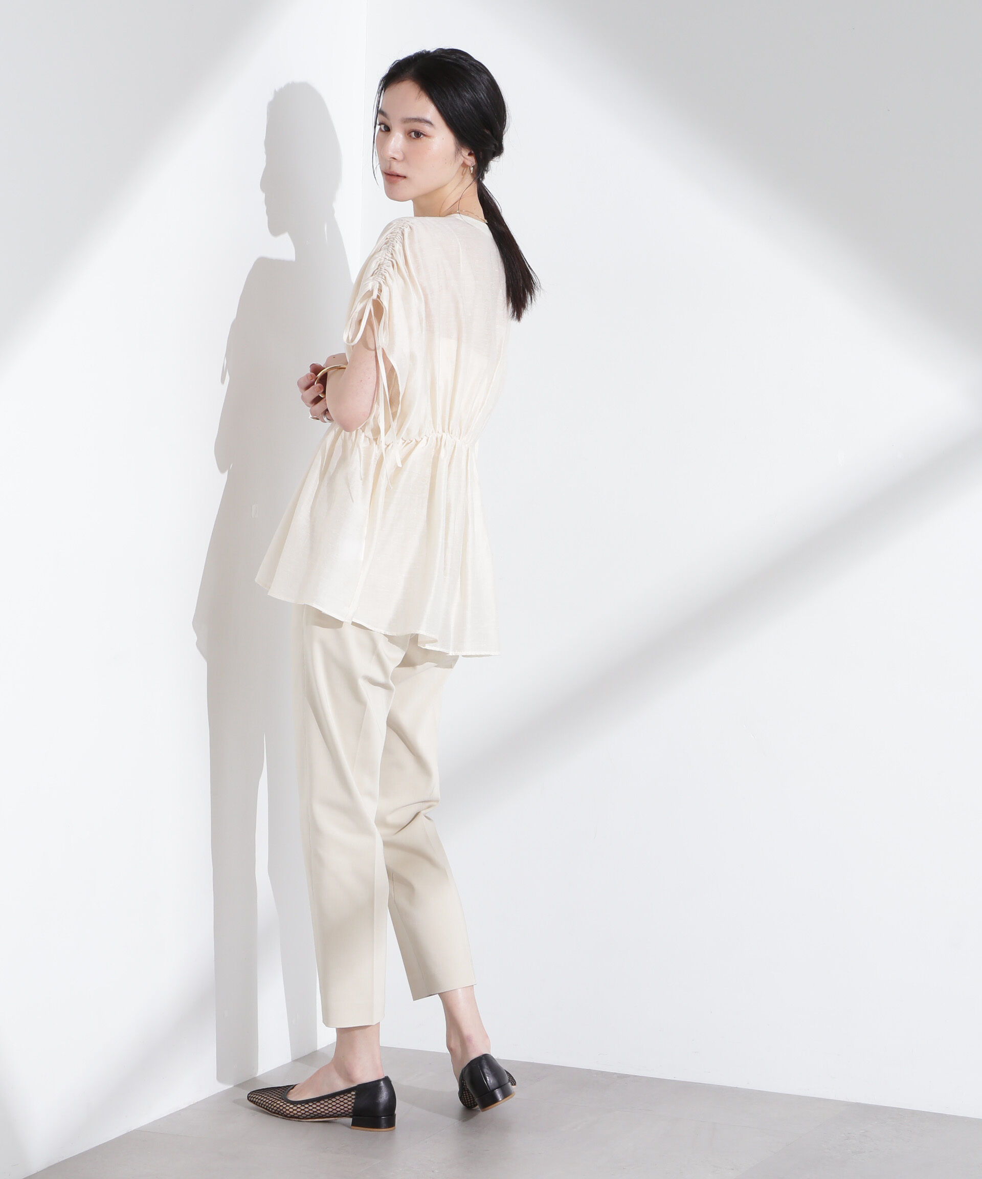 nano･universe「センタープレススリムパンツ」|チノ|