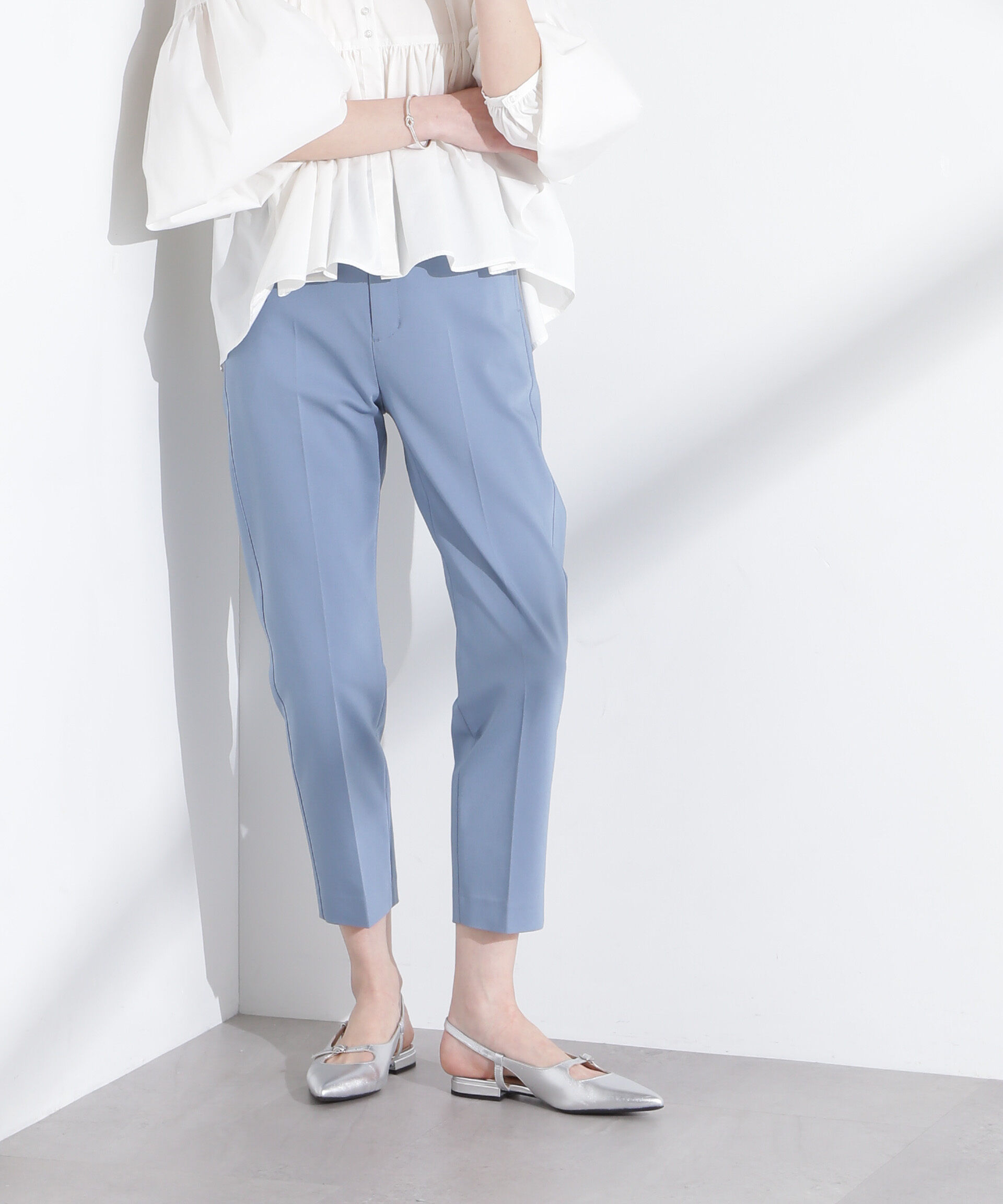 nano･universe「センタープレススリムパンツ」|チノ|