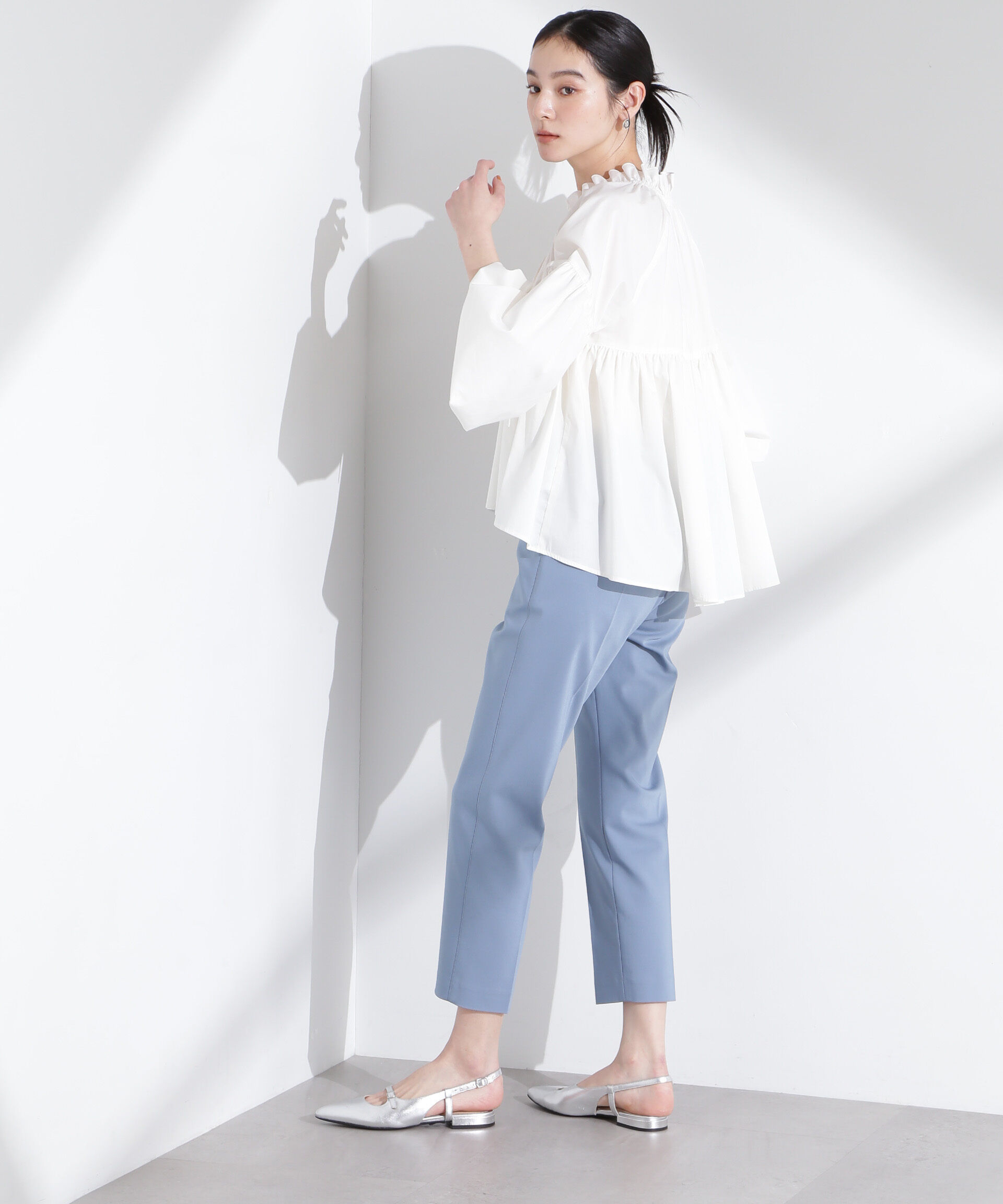 nano･universe「センタープレススリムパンツ」|チノ|