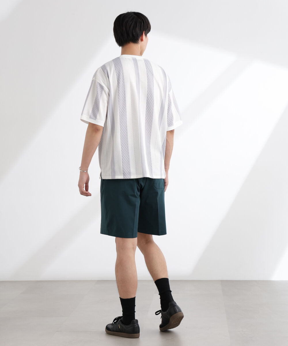 nano･universe「ストライプジャガードTシャツ 半袖」|Tシャツ・カットソー|