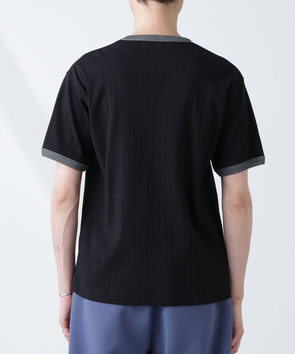 nano･universe「「NJ/CLUB」 針抜きリンガーTシャツ」|Tシャツ・カットソー|