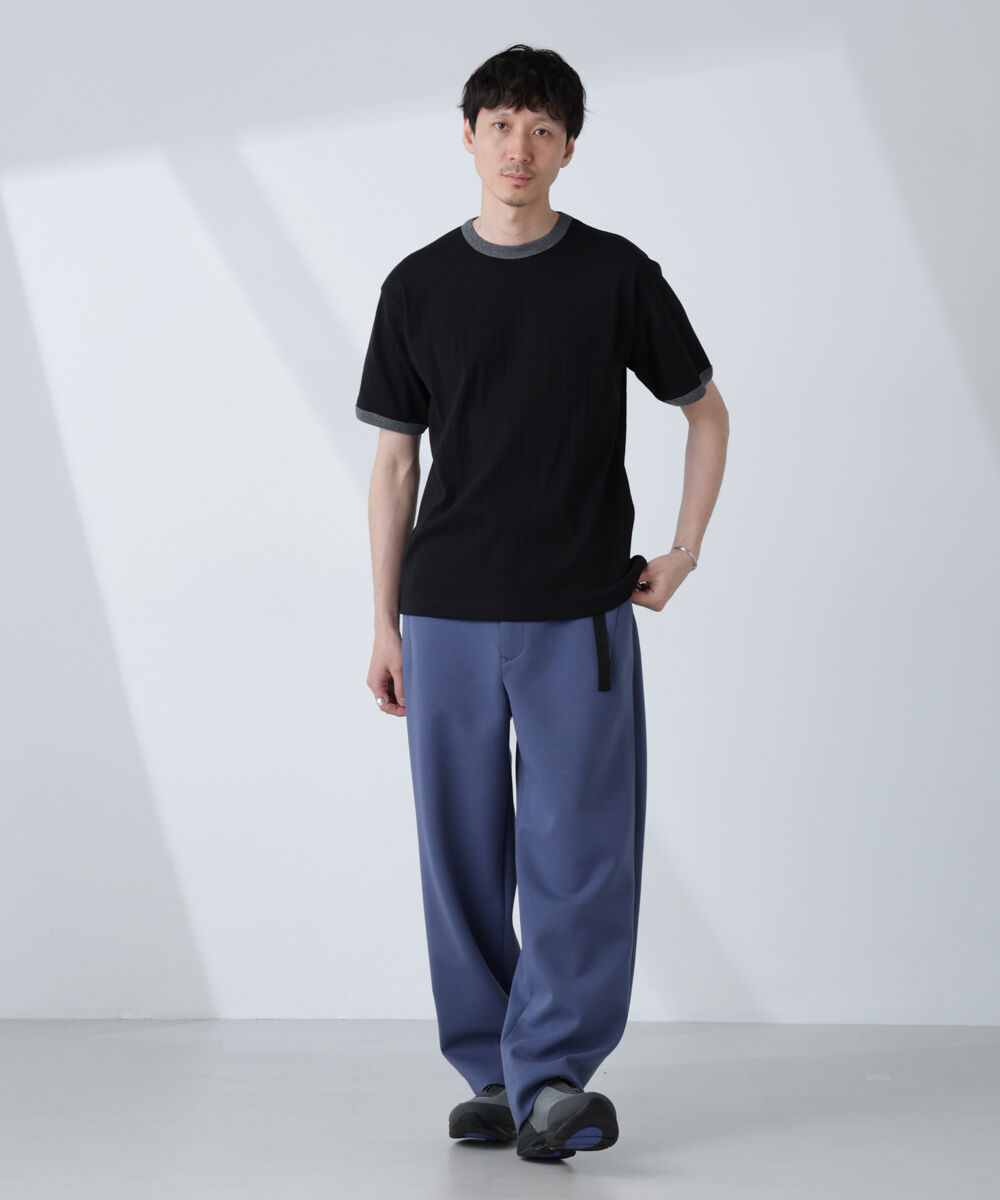 nano･universe「「NJ/CLUB」 針抜きリンガーTシャツ」|Tシャツ・カットソー|