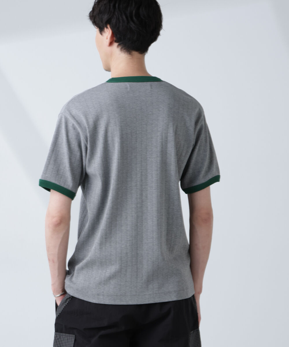 nano･universe「「NJ/CLUB」 針抜きリンガーTシャツ」|Tシャツ・カットソー|