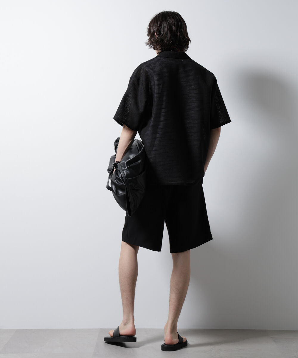 nano･universe「スラブラメ オープンカラーシャツ」|シャツ・ブラウス|