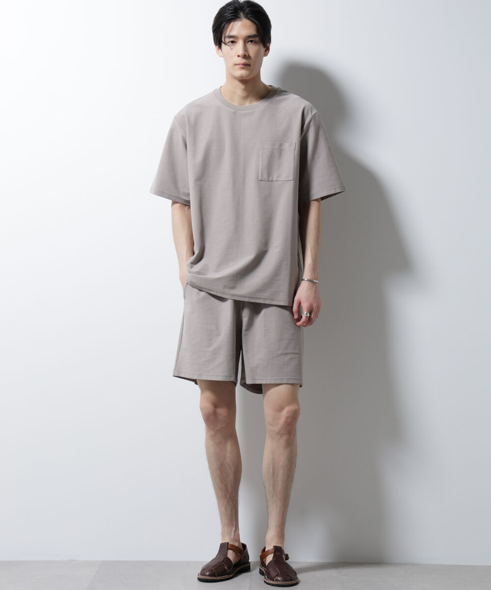 nano･universe「「MC」coveross(R)ツイル調 冷感プレーティング天竺ショーツ」|チノ|