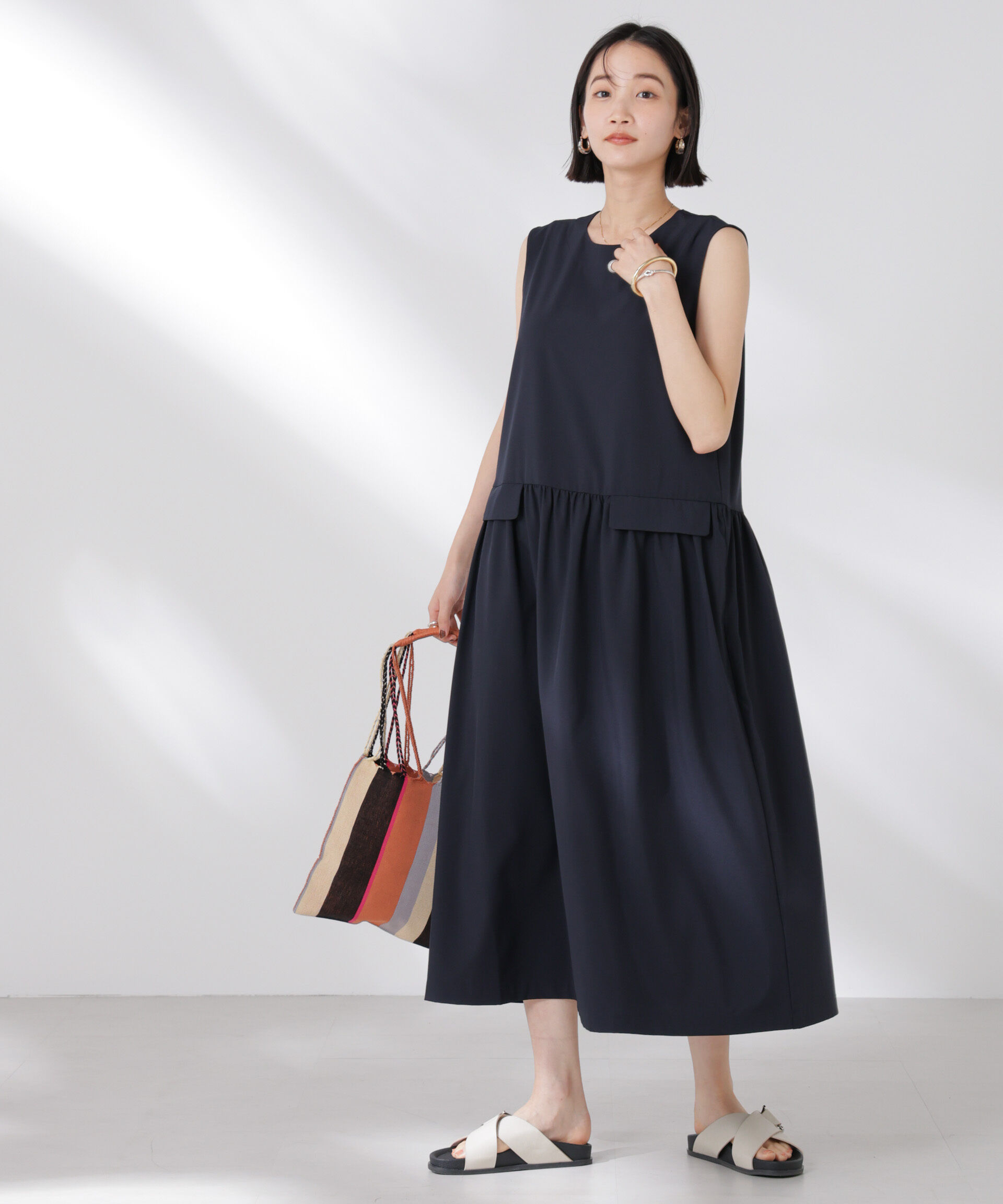 nano･universe「ウェスト切り替えワンピース」|ワンピース|D.ネイビー1