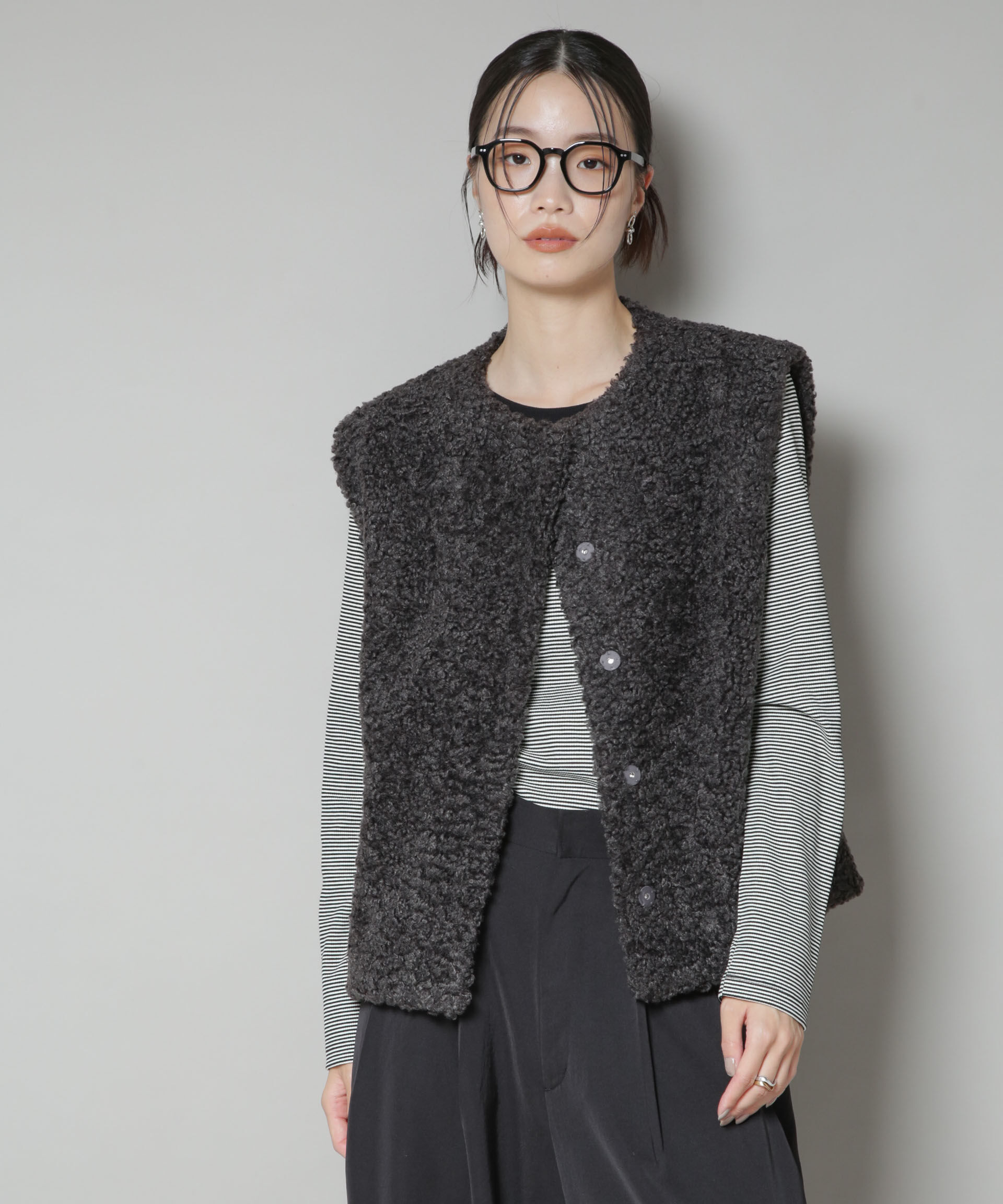 nano･universe「カーリングフェイクファージレ」|テーラードジャケット|