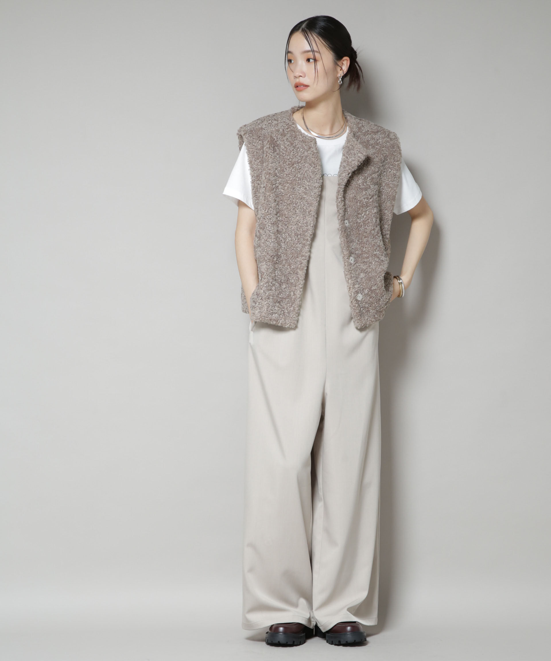 nano･universe「カーリングフェイクファージレ」|テーラードジャケット|