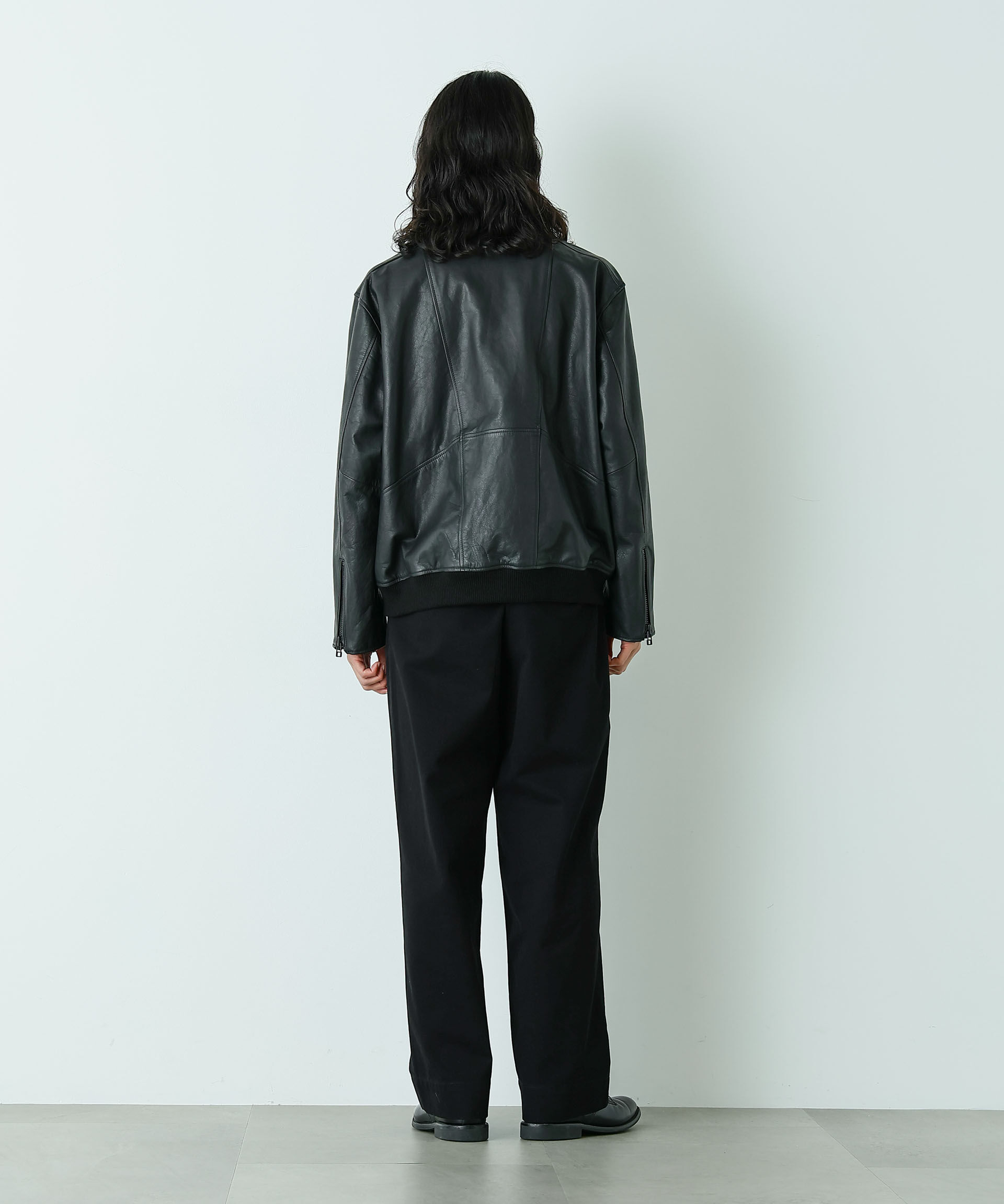 nano･universe「｢HOTEL PALACE｣ シングルライダース レザーJKT」|ライダースジャケット|