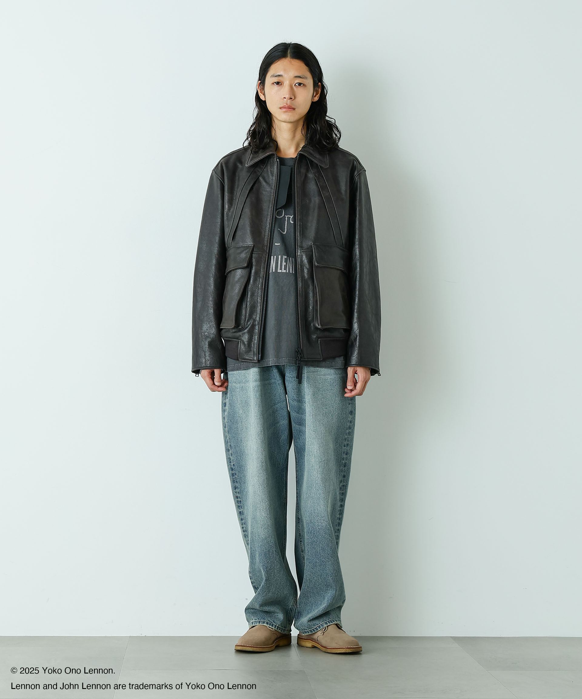 nano･universe「｢HOTEL PALACE｣ シングルライダース レザーJKT」|ライダースジャケット|