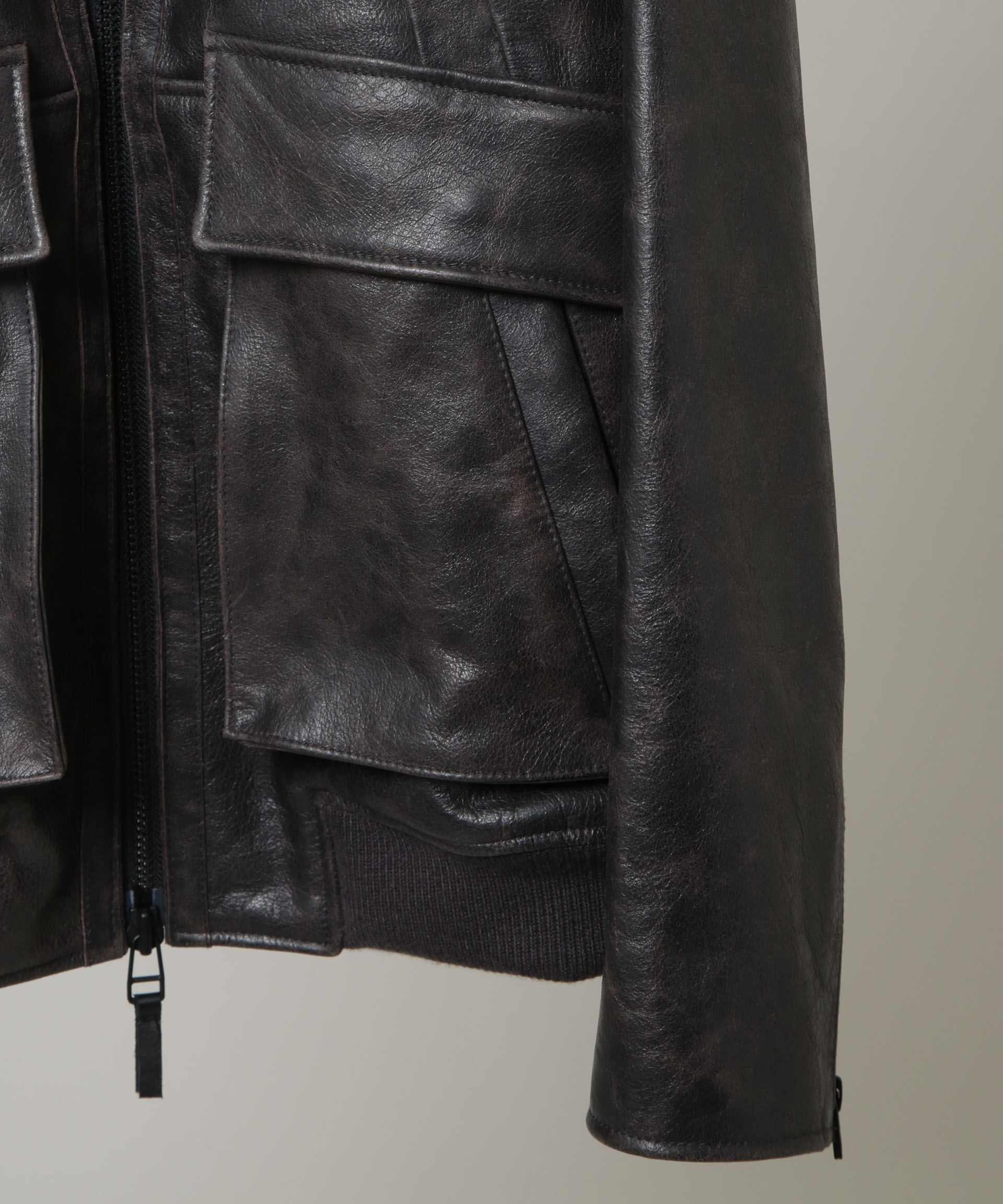 nano･universe「｢HOTEL PALACE｣ シングルライダース レザーJKT」|ライダースジャケット|