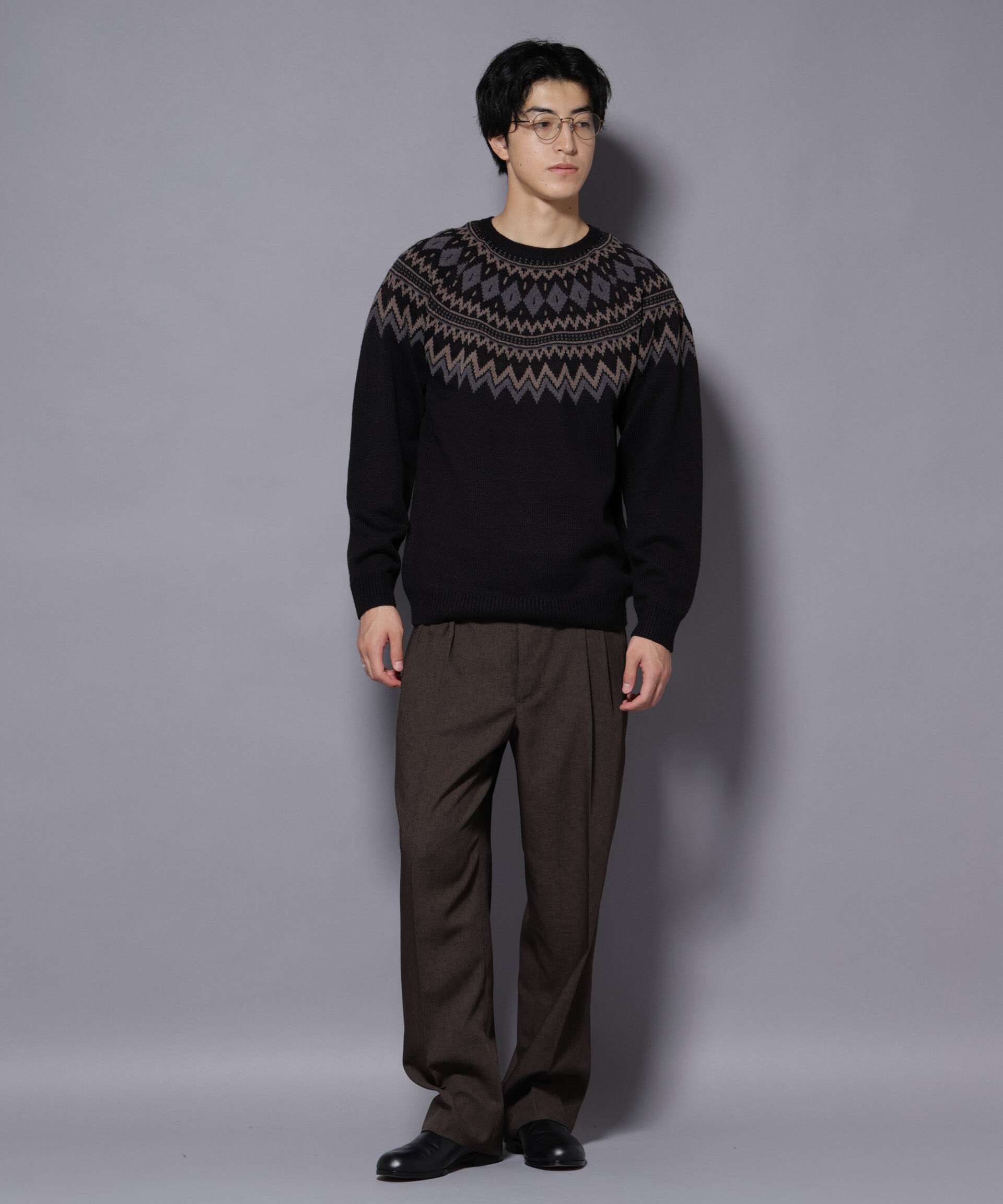 nano･universe「モールヤーンノルディックニット」|ニット・セーター|