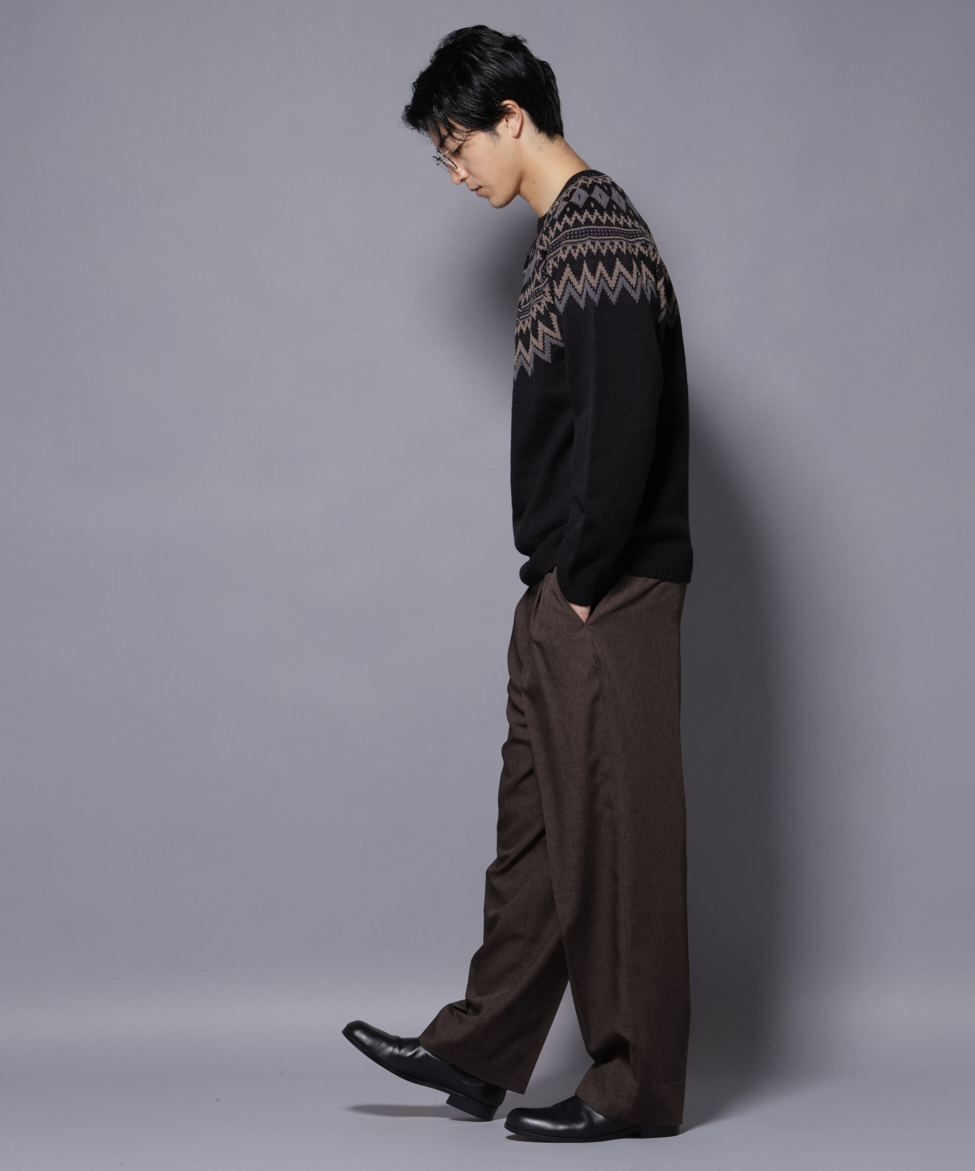 nano･universe「モールヤーンノルディックニット」|ニット・セーター|