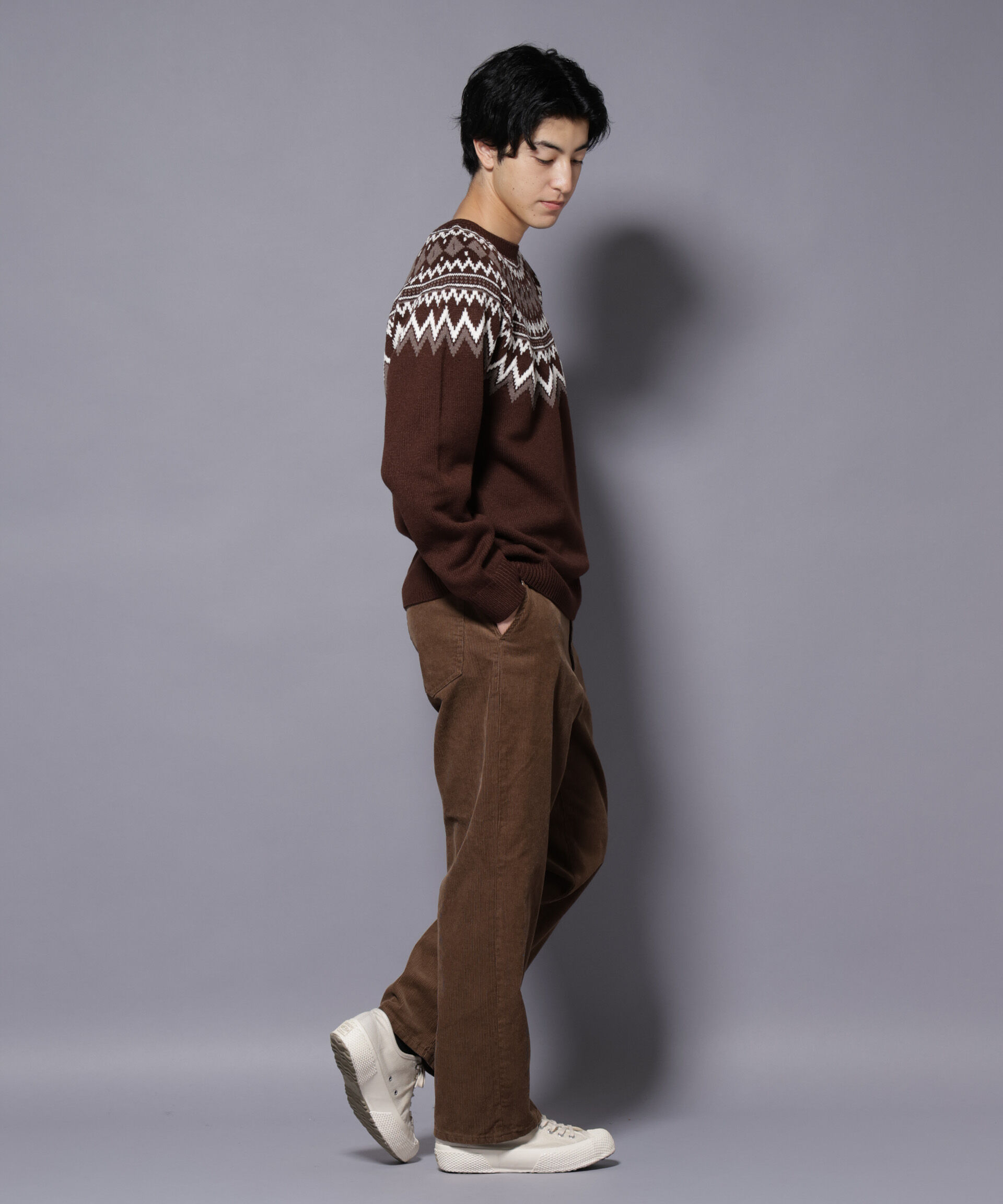 nano･universe「モールヤーンノルディックニット」|ニット・セーター|