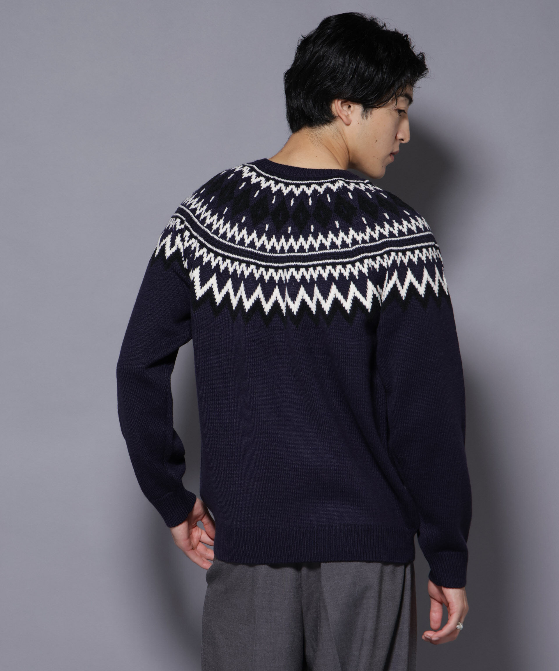 nano･universe「モールヤーンノルディックニット」|ニット・セーター|