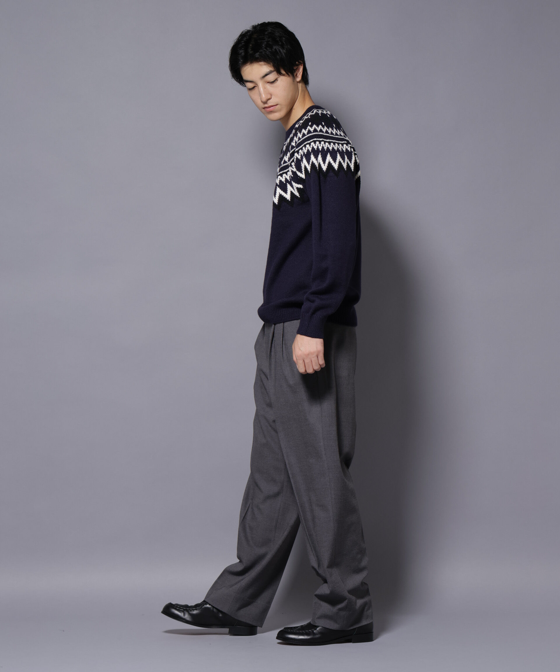 nano･universe「モールヤーンノルディックニット」|ニット・セーター|