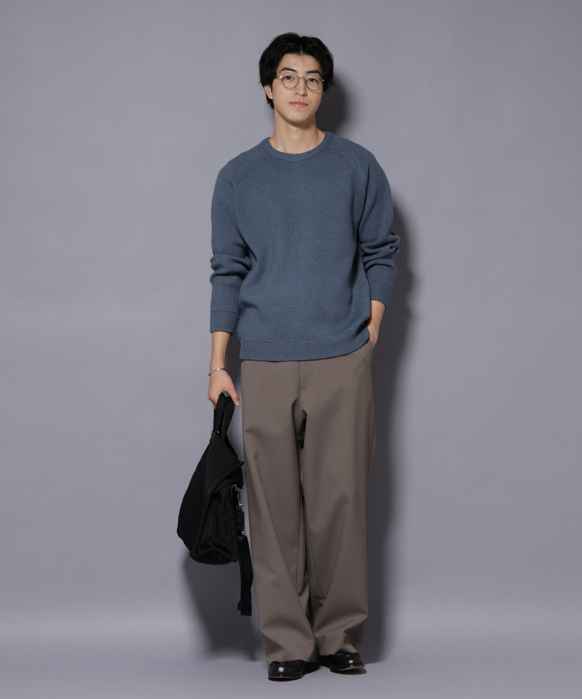 nano･universe「ウォッシャブル ダブルフェイスニット」|ニット・セーター|