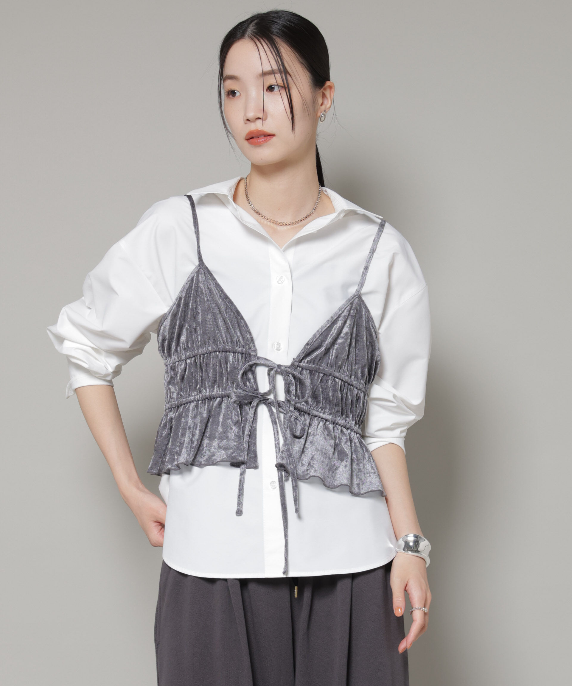 nano･universe「コットンライクタイプライターベーシックシャツ」|シャツ・ブラウス|ホワイト