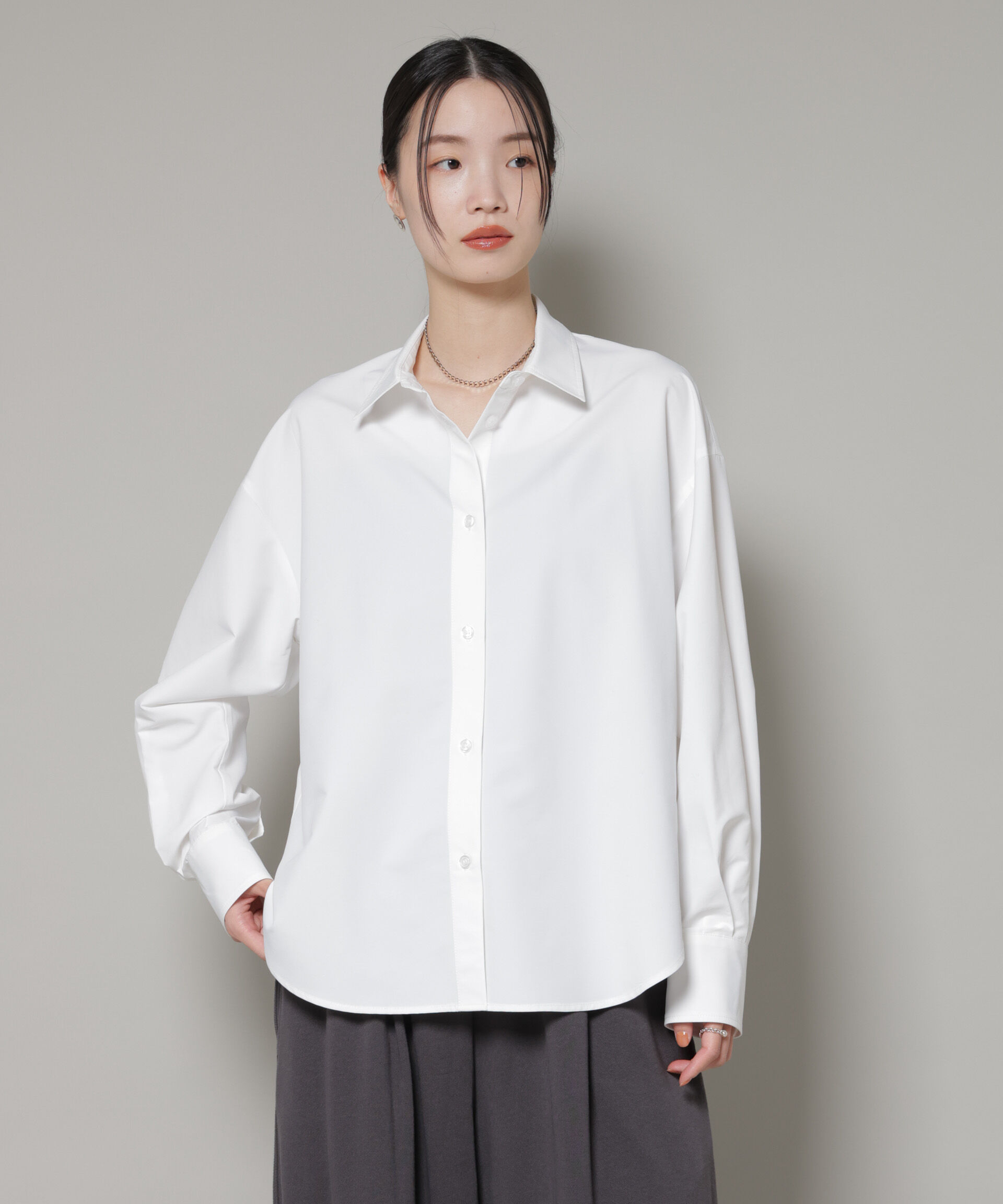 nano･universe「コットンライクタイプライターベーシックシャツ」|シャツ・ブラウス|