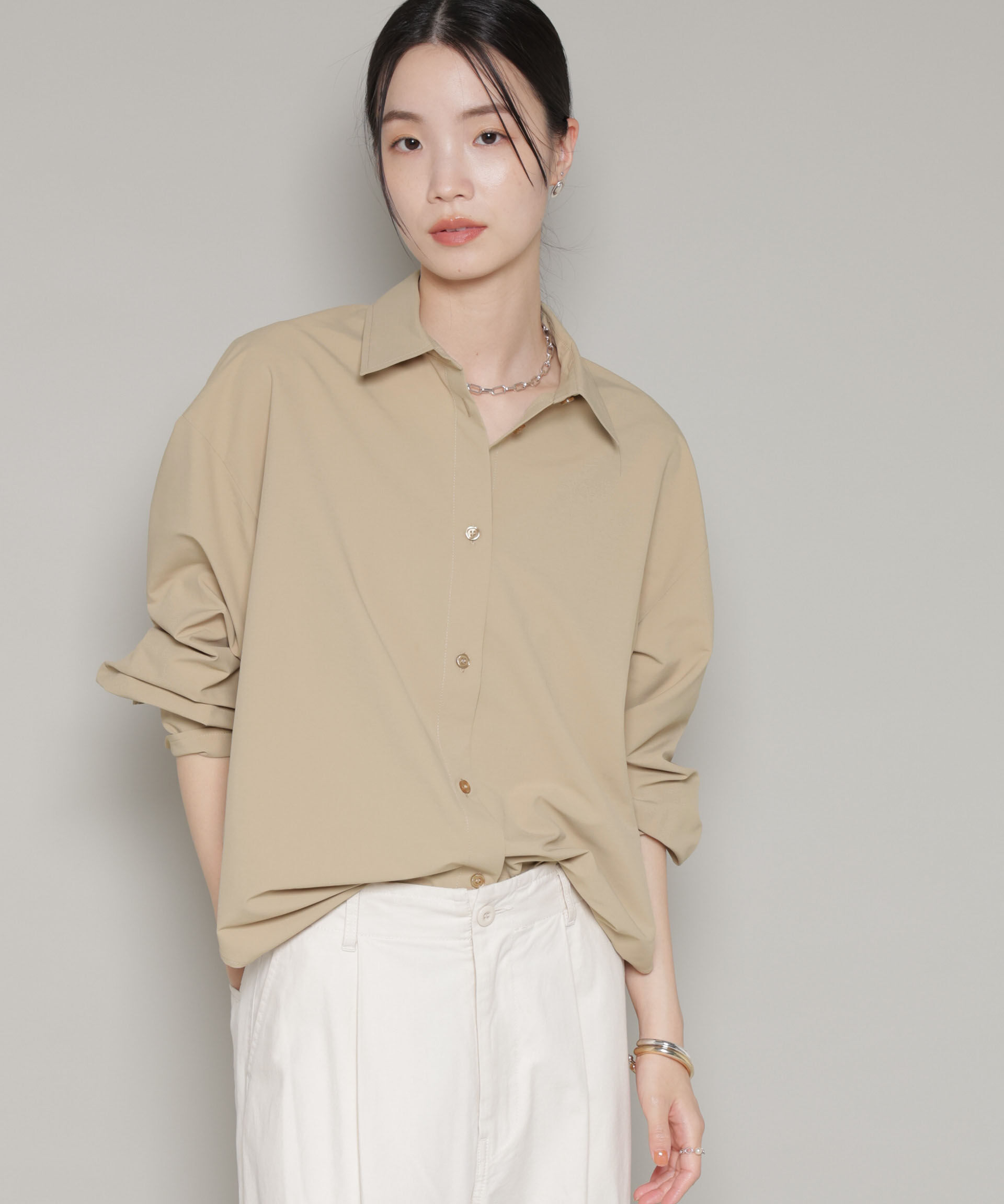 nano･universe「コットンライクタイプライターベーシックシャツ」|シャツ・ブラウス|