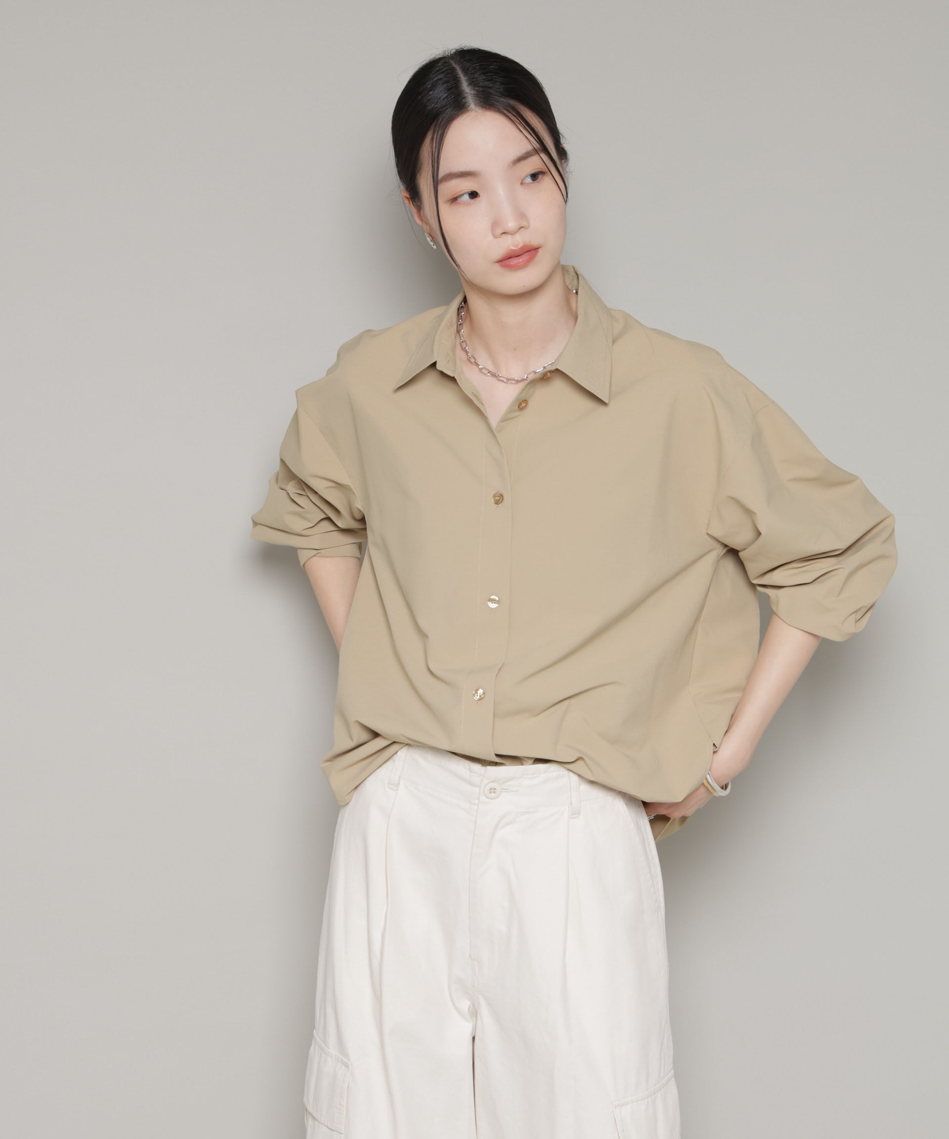 nano･universe「コットンライクタイプライターベーシックシャツ」|シャツ・ブラウス|