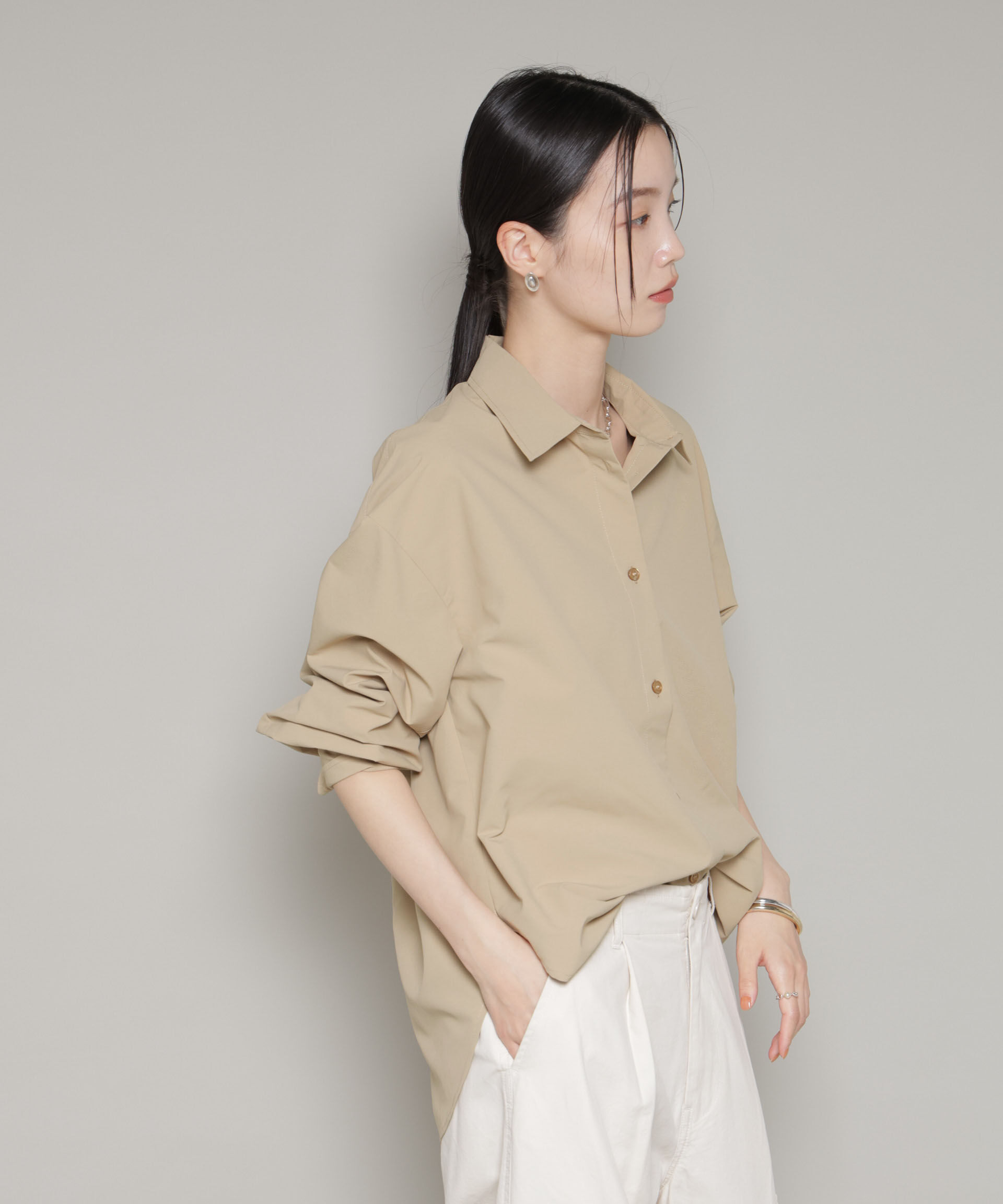 nano･universe「コットンライクタイプライターベーシックシャツ」|シャツ・ブラウス|