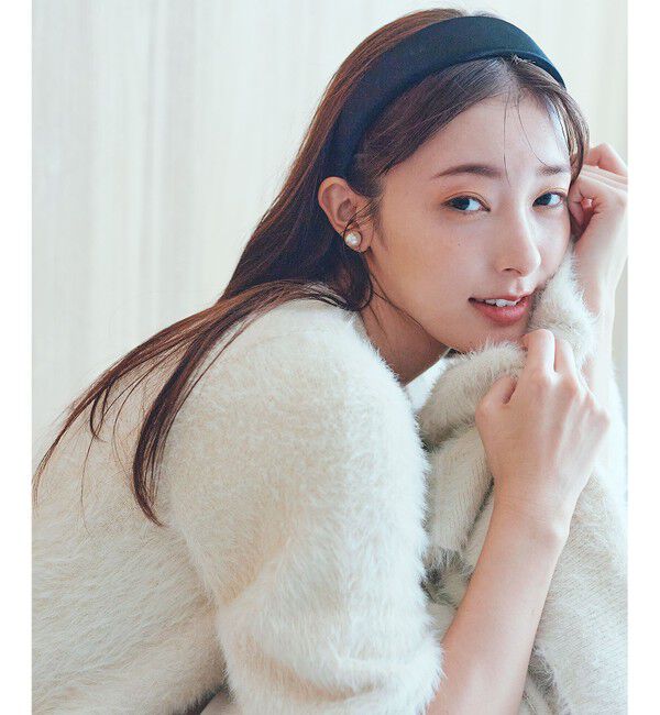 組曲「ナイロンファー半袖プルオーバー」|ニット・セーター|アイボリー系