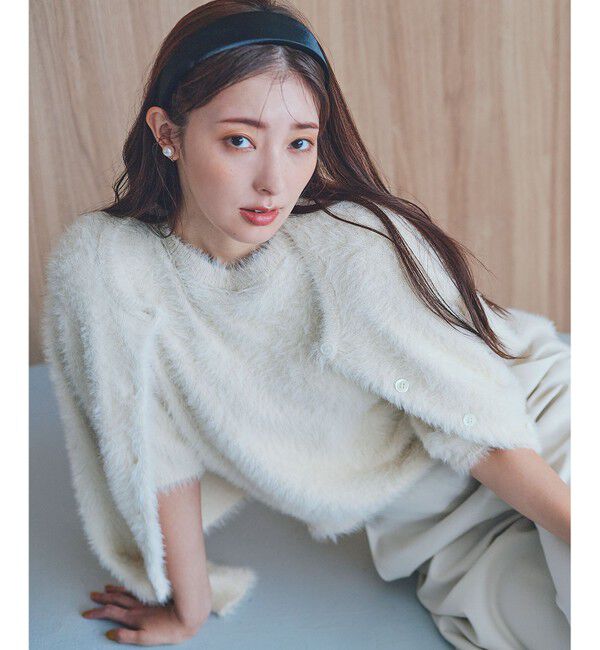 組曲「ナイロンファー半袖プルオーバー」|ニット・セーター|