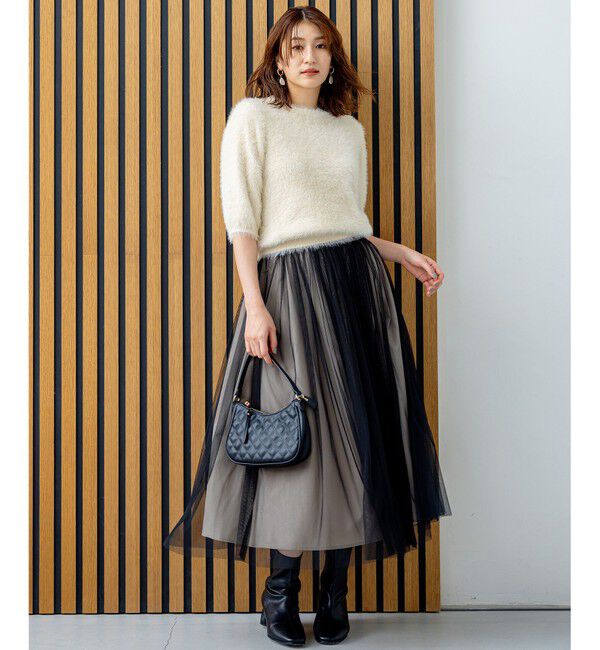 組曲「ナイロンファー半袖プルオーバー」|ニット・セーター|