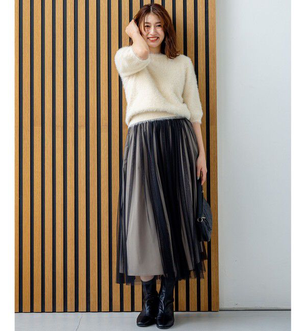 組曲「ナイロンファー半袖プルオーバー」|ニット・セーター|